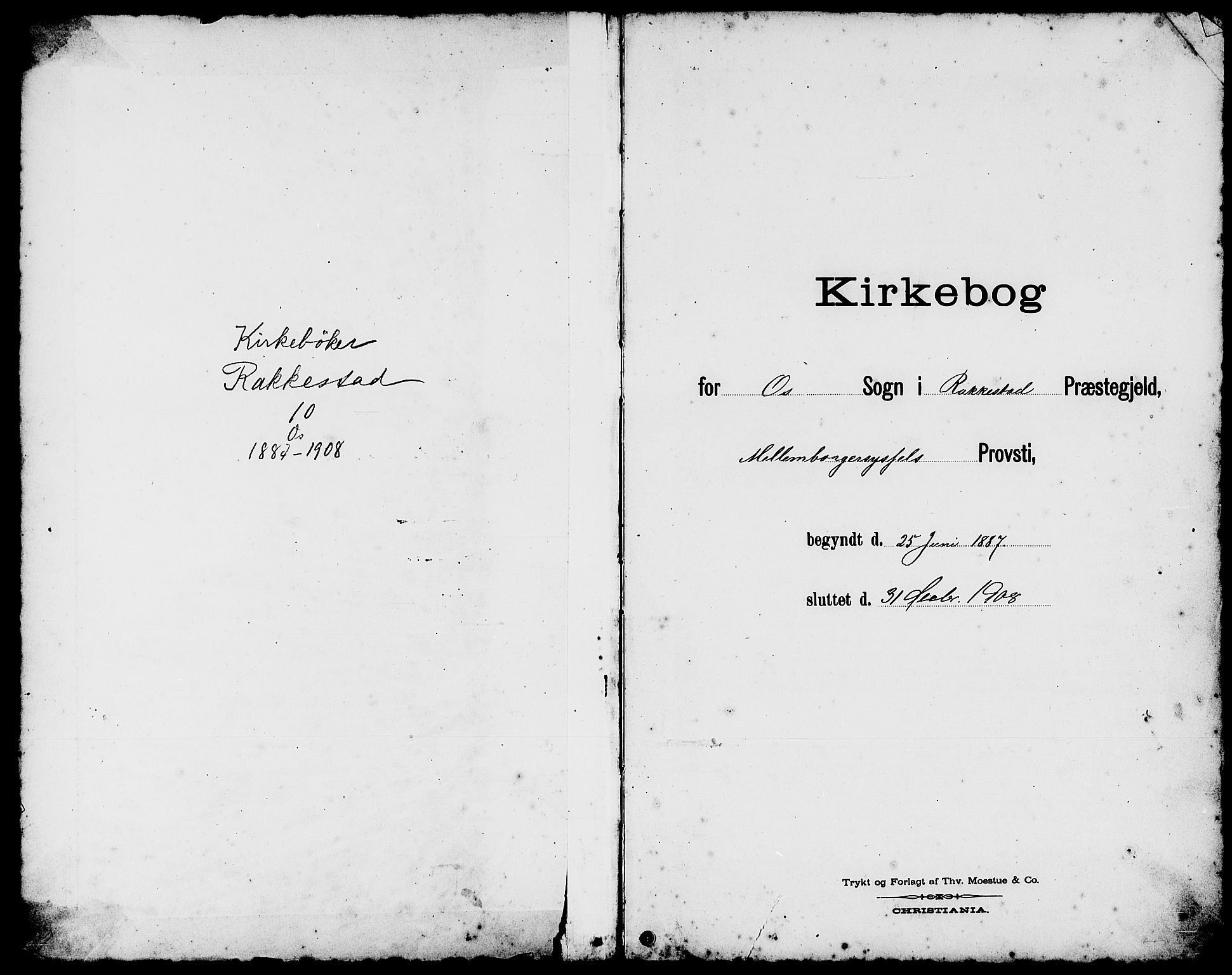 Rakkestad prestekontor Kirkebøker, AV/SAO-A-2008/G/Gc/L0001: Klokkerbok nr. III 1, 1887-1908
