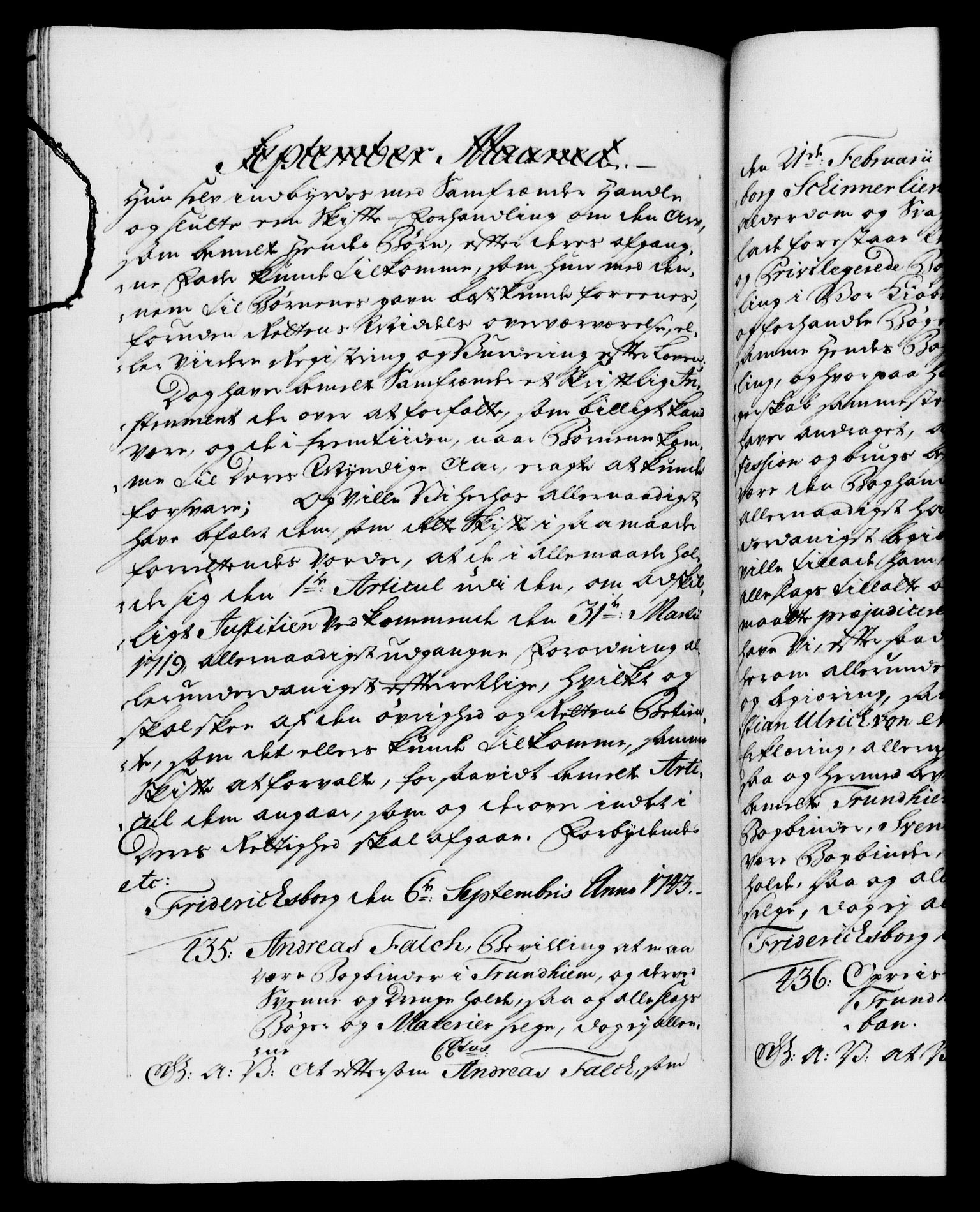 Danske Kanselli 1572-1799, AV/RA-EA-3023/F/Fc/Fca/Fcaa/L0033: Norske registre, 1743-1744, s. 286b