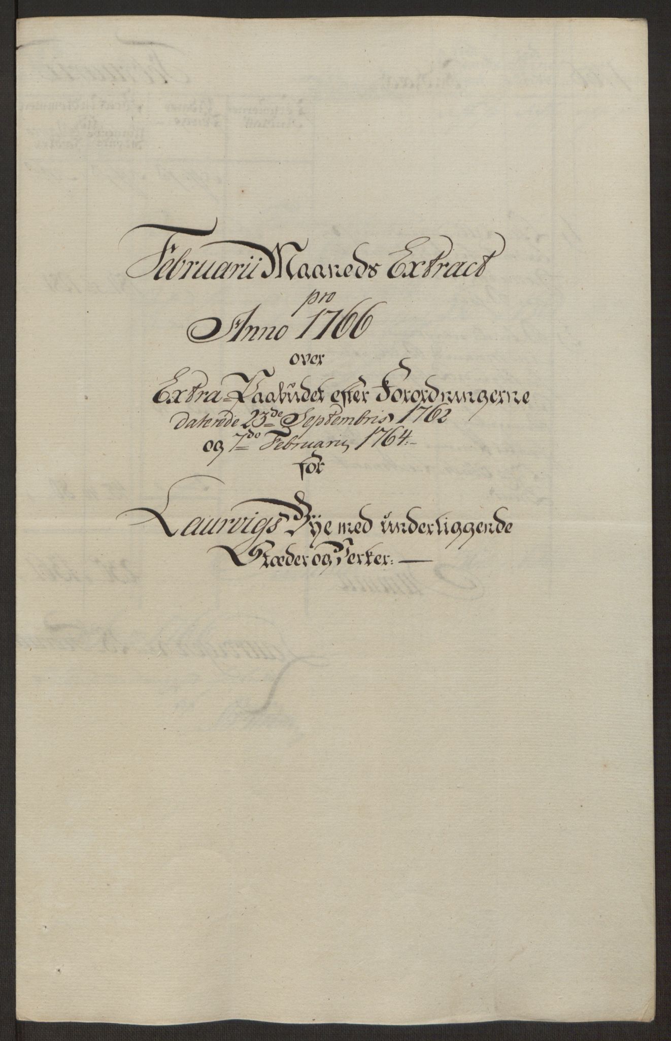 Rentekammeret inntil 1814, Reviderte regnskaper, Byregnskaper, AV/RA-EA-4066/R/Ri/L0183/0001: [I4] Kontribusjonsregnskap / Ekstraskatt, 1762-1768, s. 332