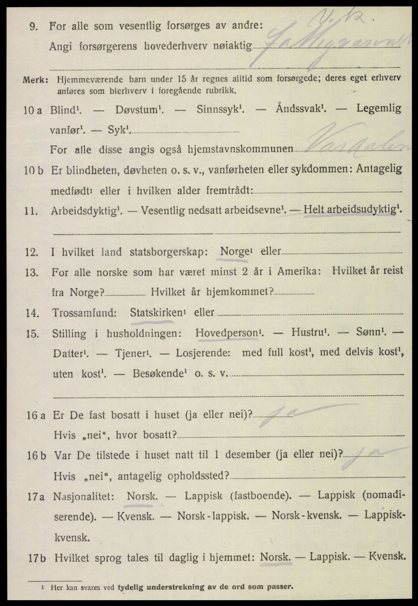 SAT, Folketelling 1920 for 1721 Verdal herred, 1920, s. 6924