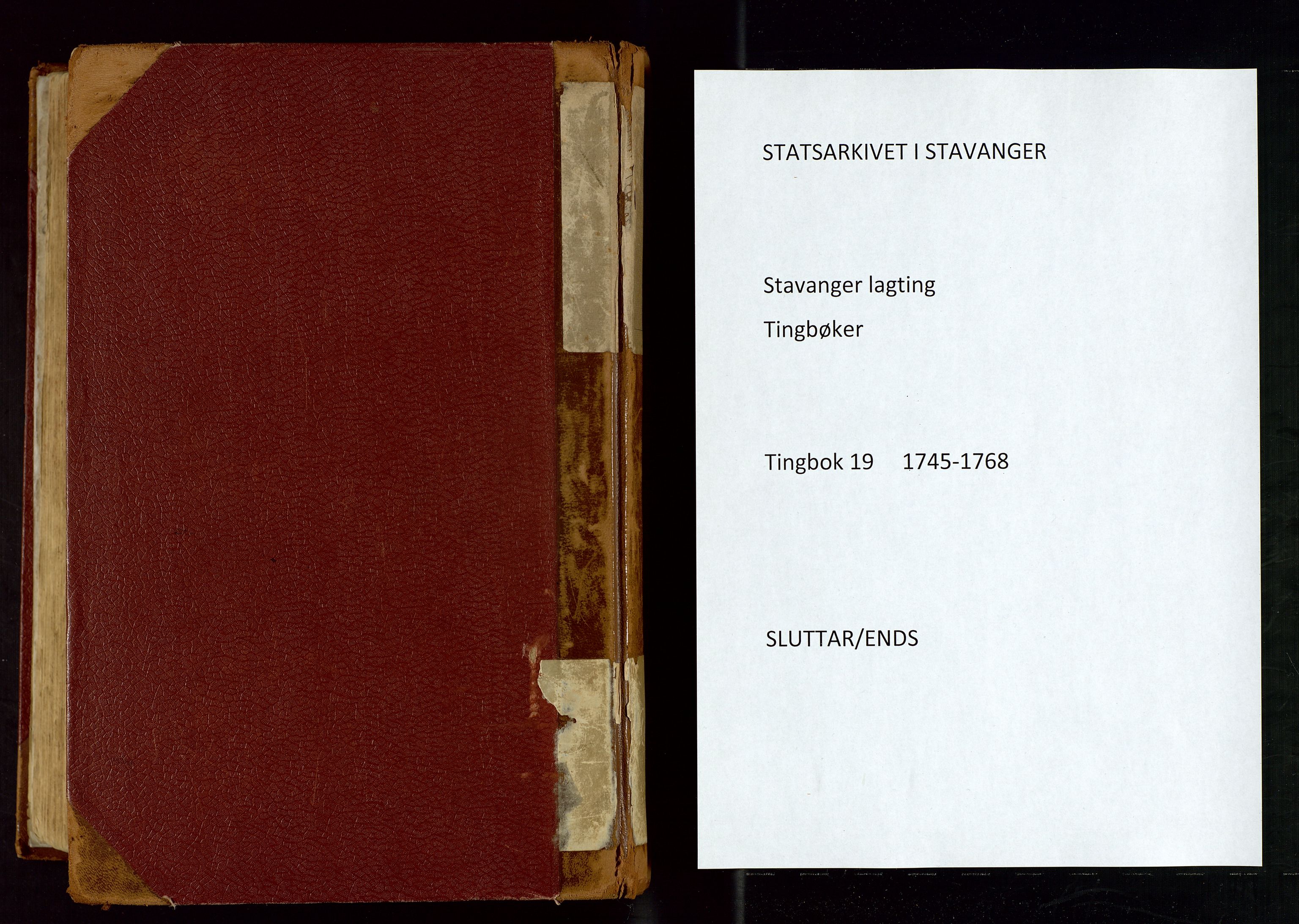 Stavanger lagting, SAST/A-101420/Oa/L0019: Tingbok, 1745-1768