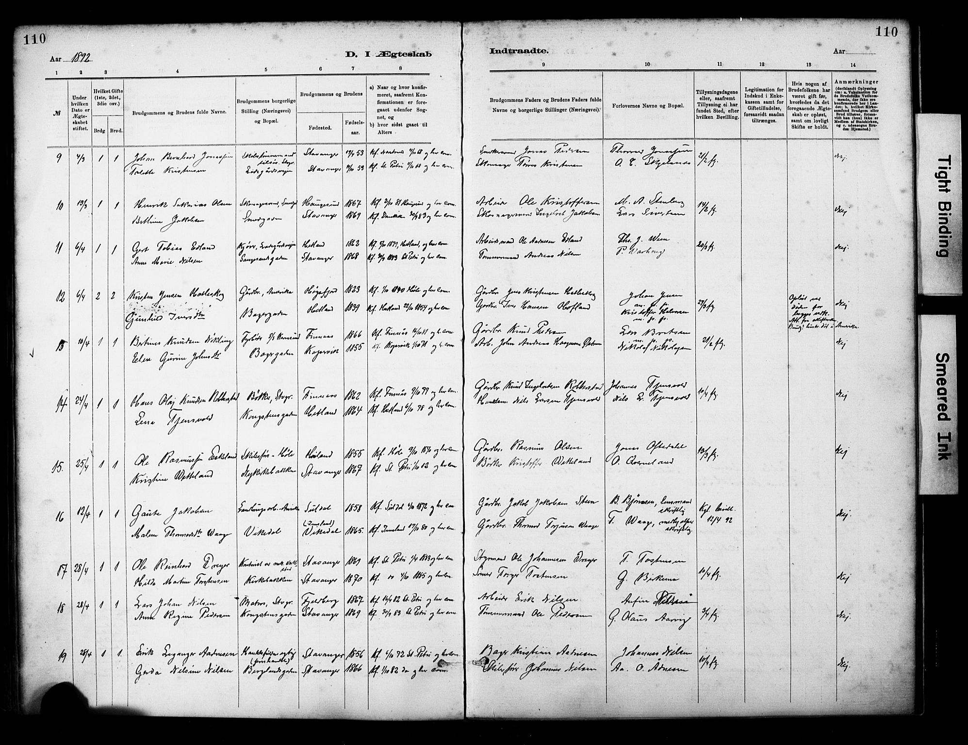 St. Petri sokneprestkontor, AV/SAST-A-101813/001/30/30BA/L0018: Ministerialbok nr. A 19, 1879-1900, s. 110