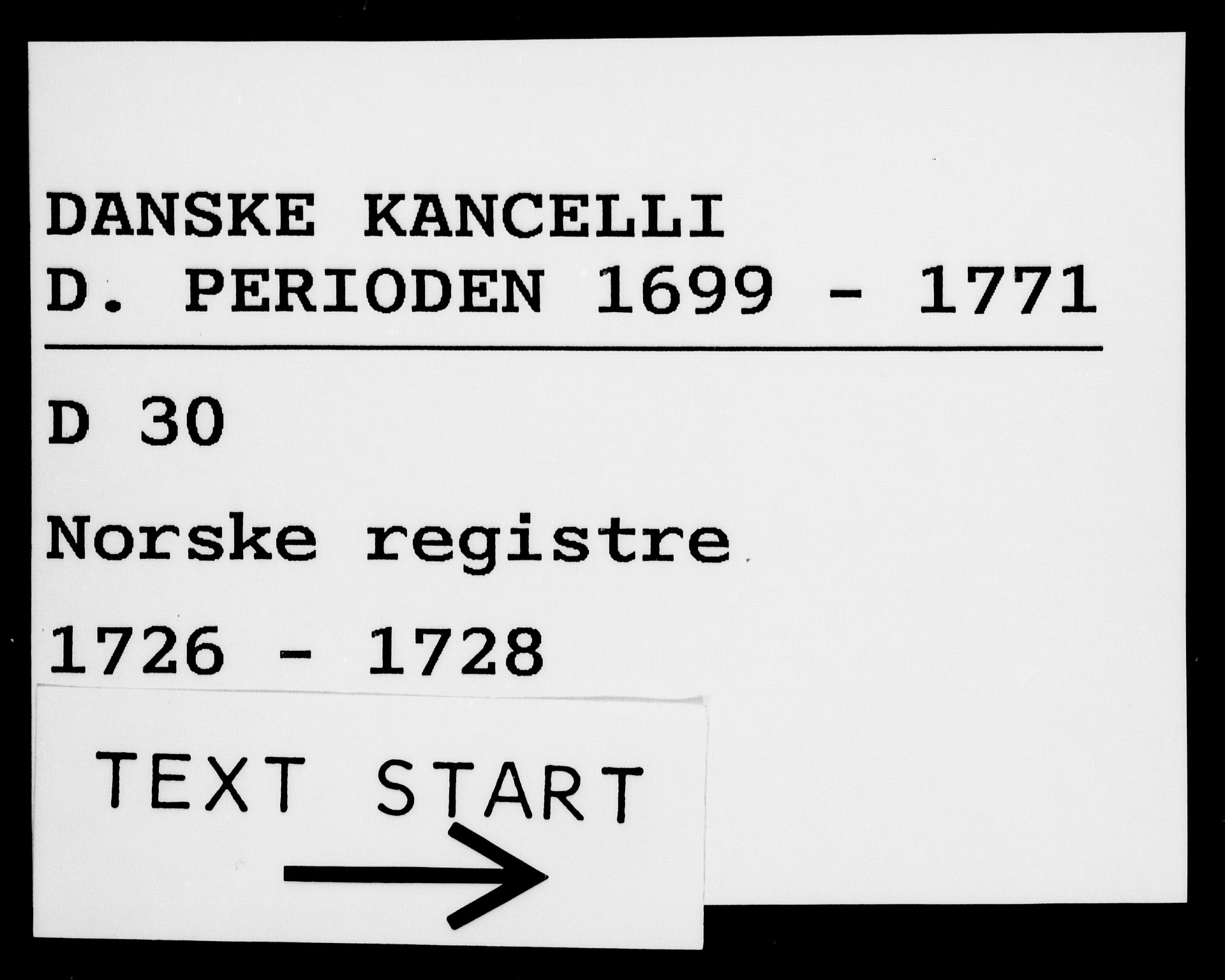Danske Kanselli 1572-1799, RA/EA-3023/F/Fc/Fca/Fcaa/L0025: Norske registre, 1726-1728