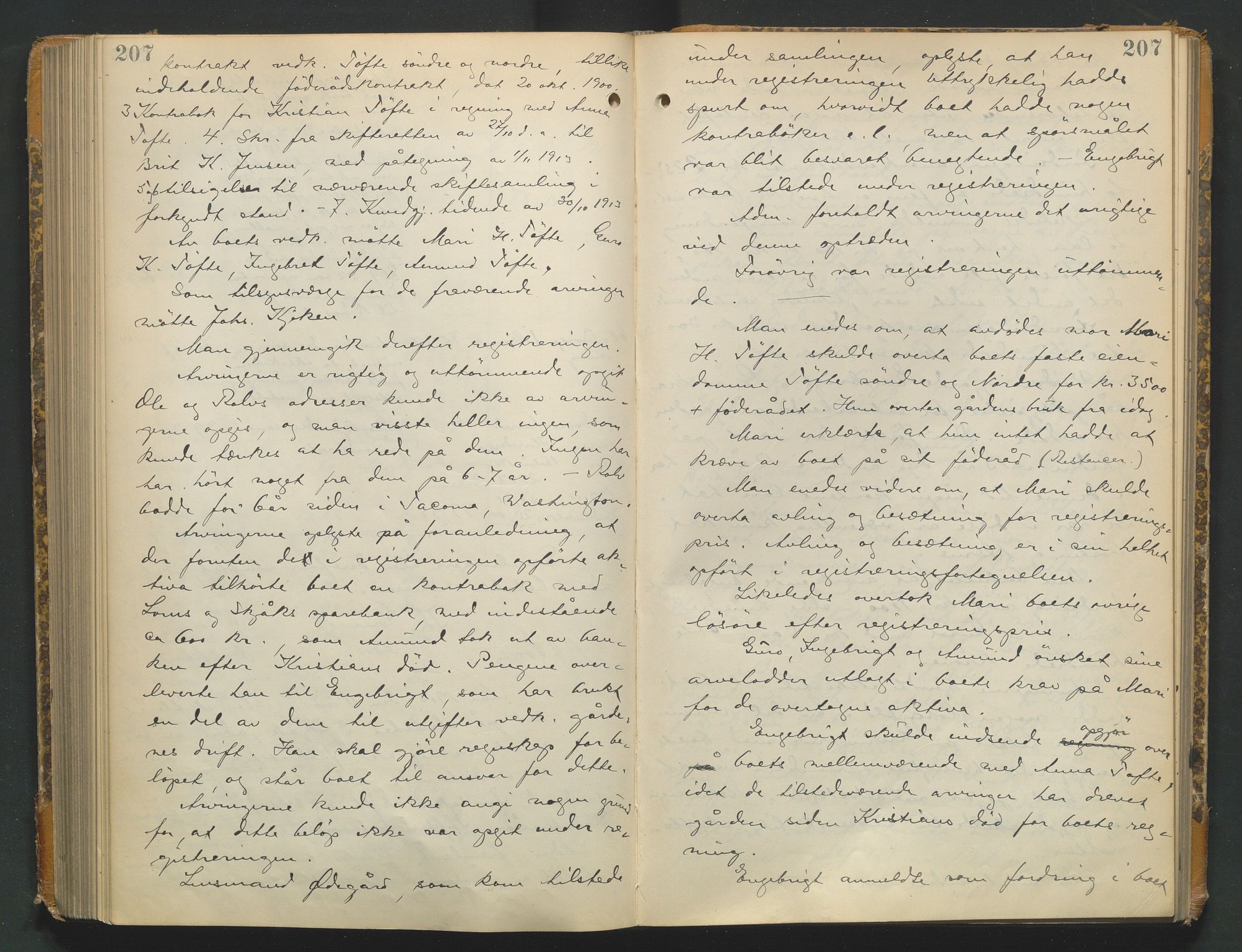 Nord-Gudbrandsdal tingrett, AV/SAH-TING-002/J/Jc/L0005: Skifteforhandlingsprotokoll, 1907-1916, s. 207