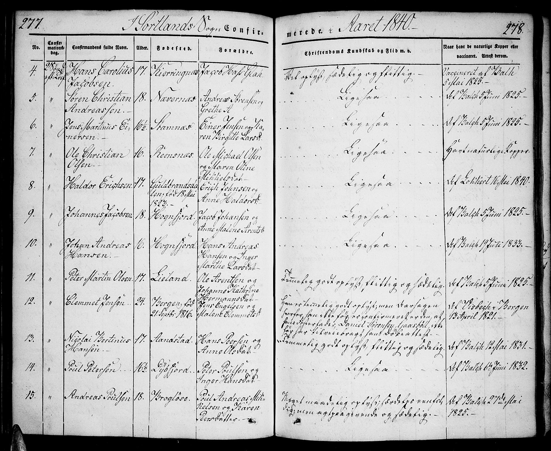 Ministerialprotokoller, klokkerbøker og fødselsregistre - Nordland, AV/SAT-A-1459/888/L1239: Ministerialbok nr. 888A06 /2, 1837-1848, s. 277-278