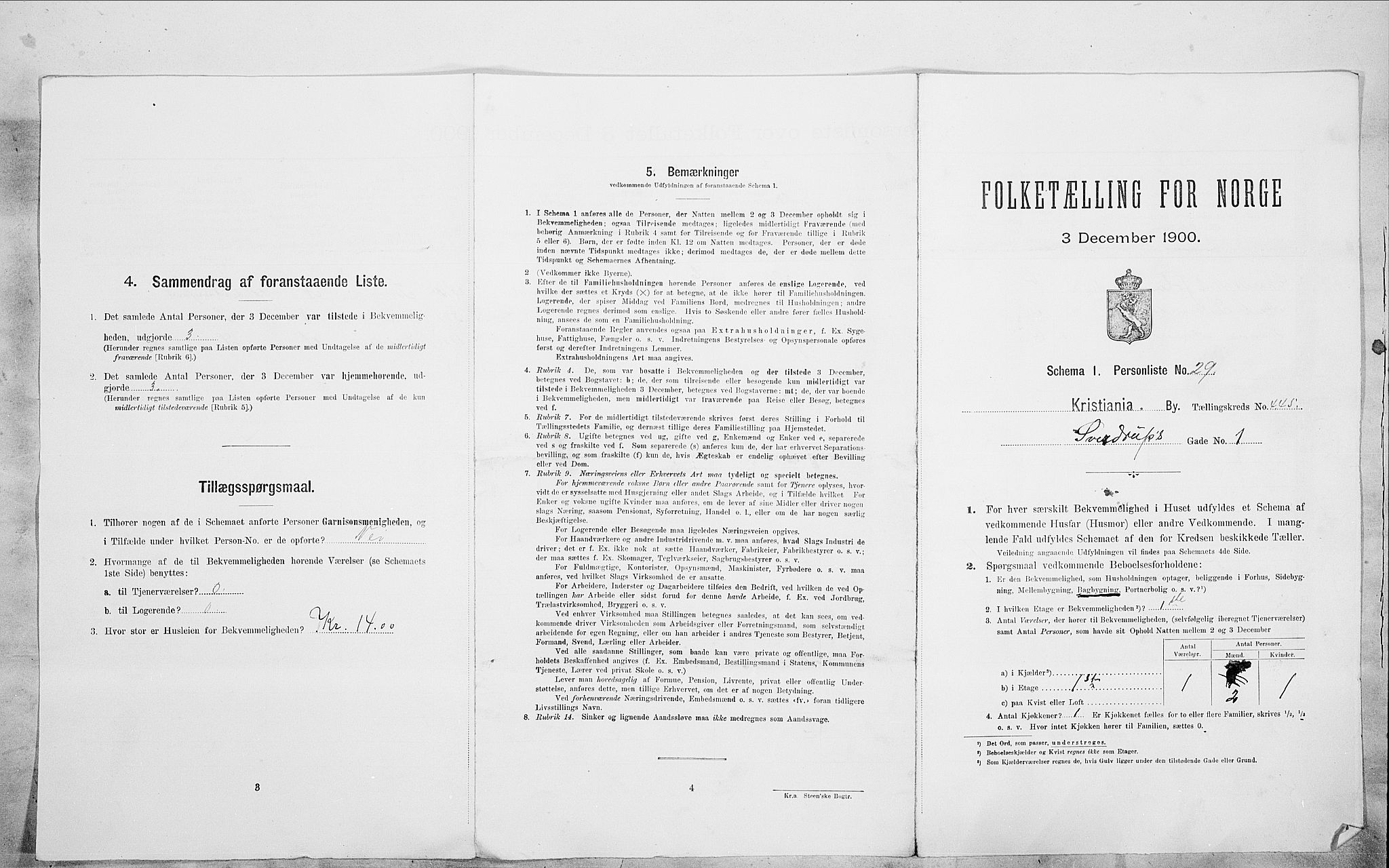 SAO, Folketelling 1900 for 0301 Kristiania kjøpstad, 1900, s. 93769