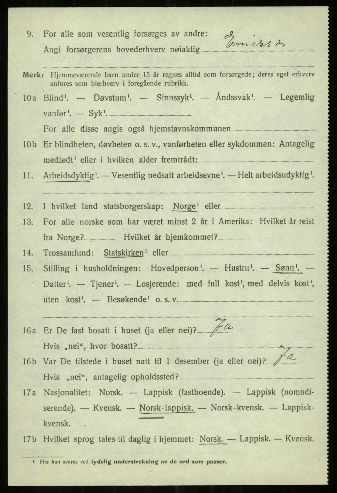 SATØ, Folketelling 1920 for 1935 Helgøy herred, 1920, s. 1158