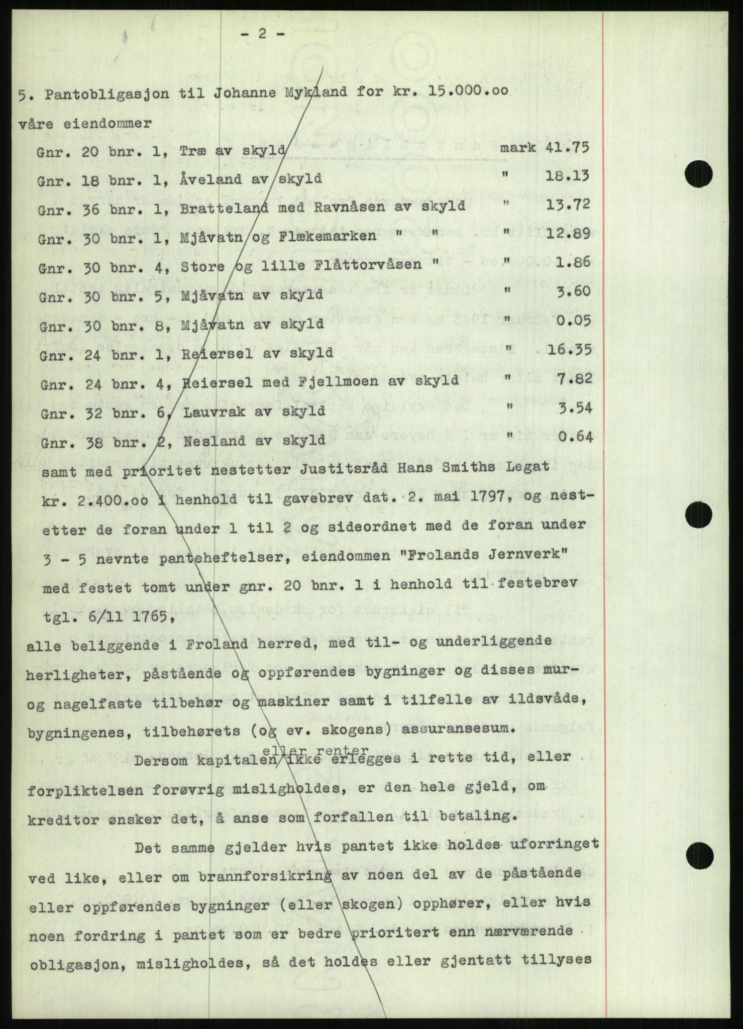 Nedenes sorenskriveri, AV/SAK-1221-0006/G/Gb/Gbb/L0001: Pantebok nr. I, 1939-1942, Dagboknr: 135/1940