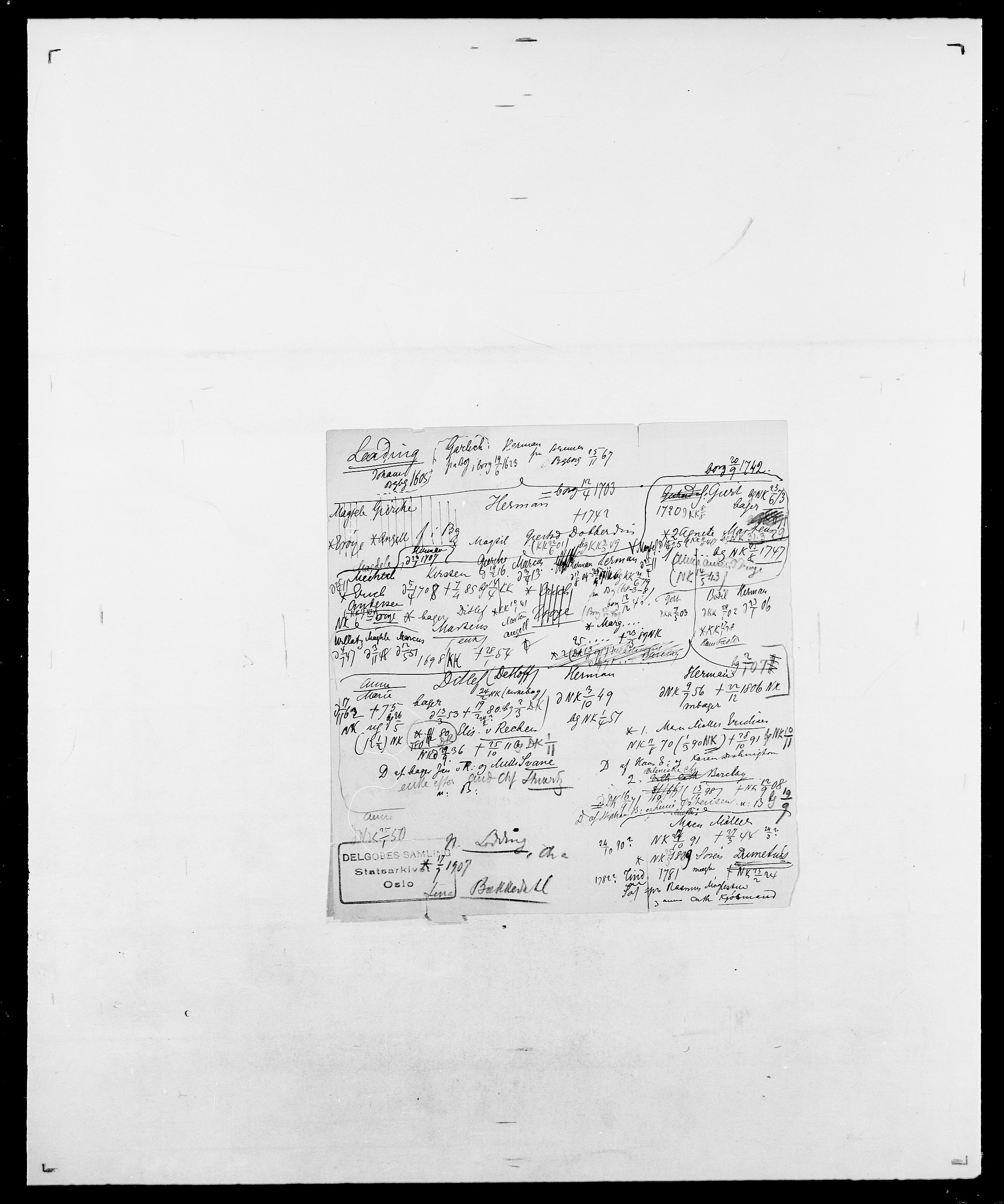 Delgobe, Charles Antoine - samling, AV/SAO-PAO-0038/D/Da/L0022: Krog - Lasteen, s. 351