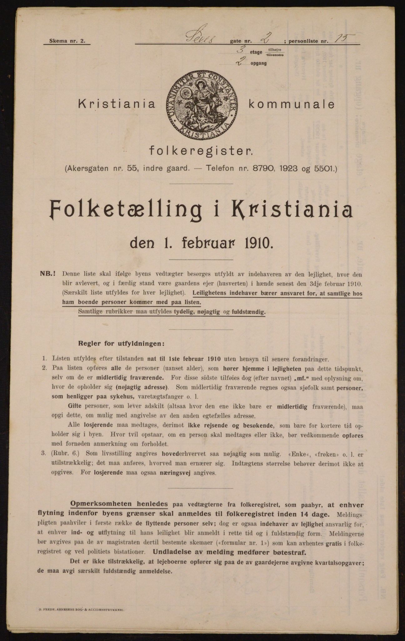 OBA, Kommunal folketelling 1.2.1910 for Kristiania, 1910, s. 90385