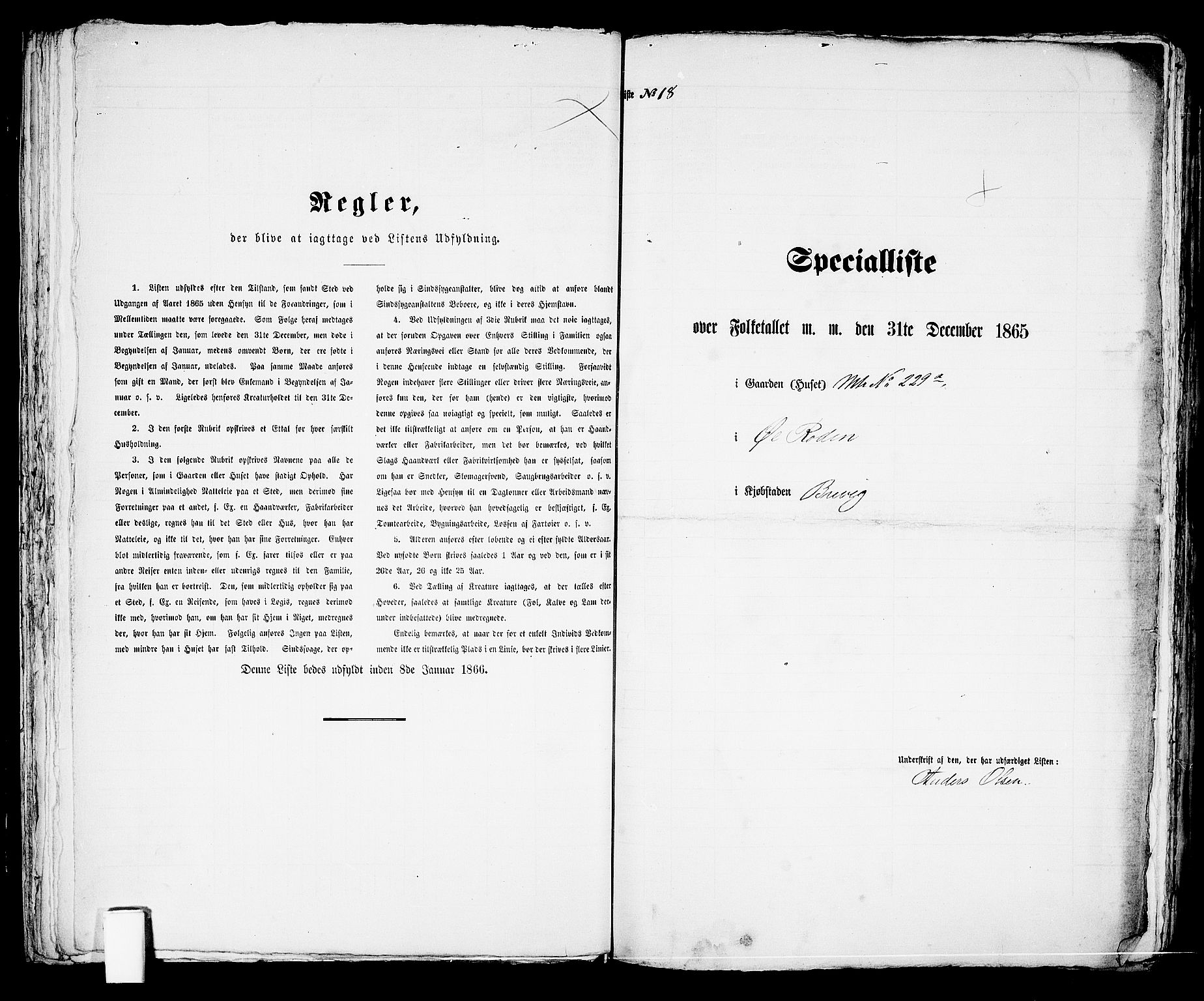 RA, Folketelling 1865 for 0804P Brevik prestegjeld, 1865, s. 44