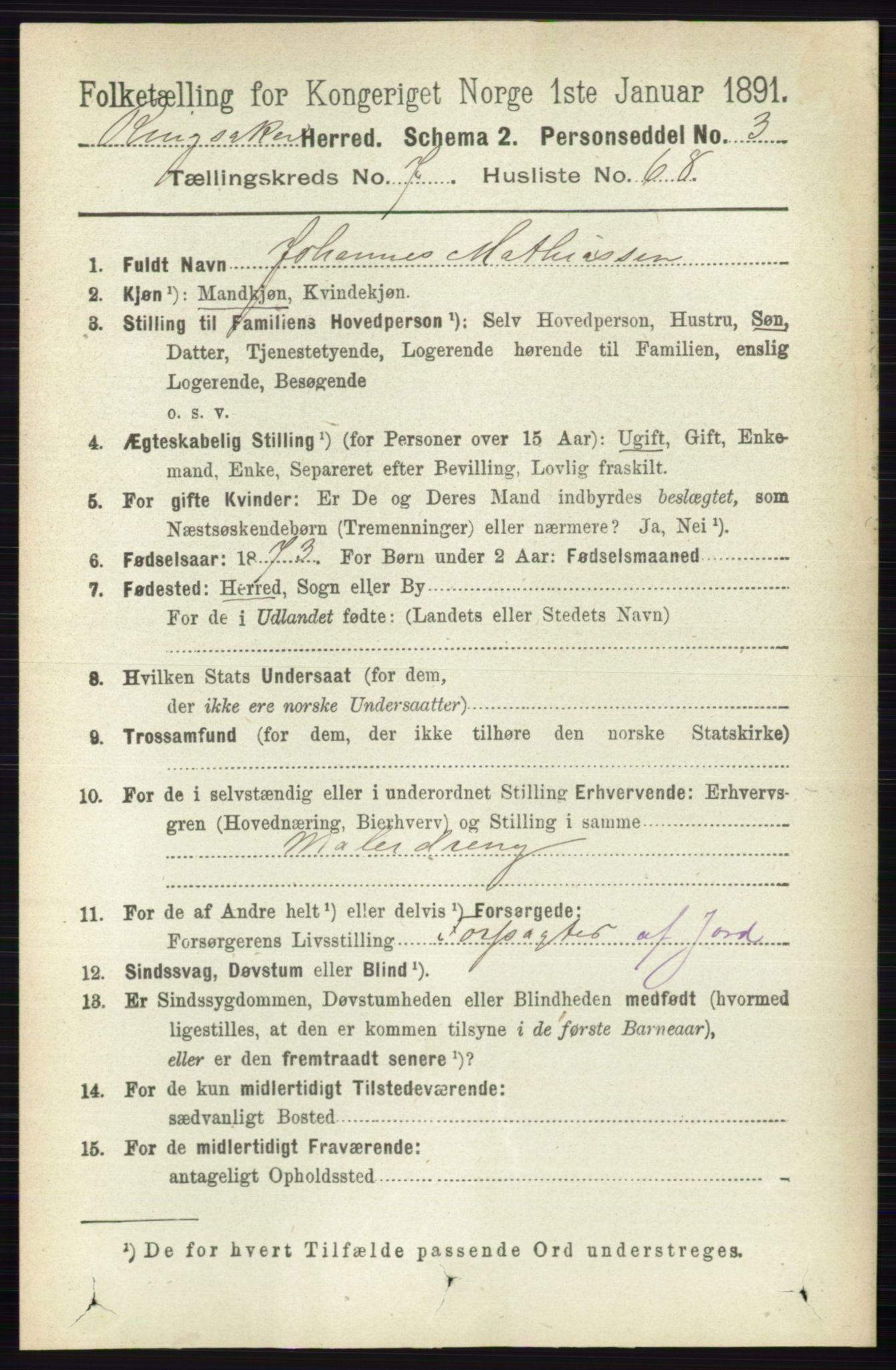 RA, Folketelling 1891 for 0412 Ringsaker herred, 1891, s. 4345