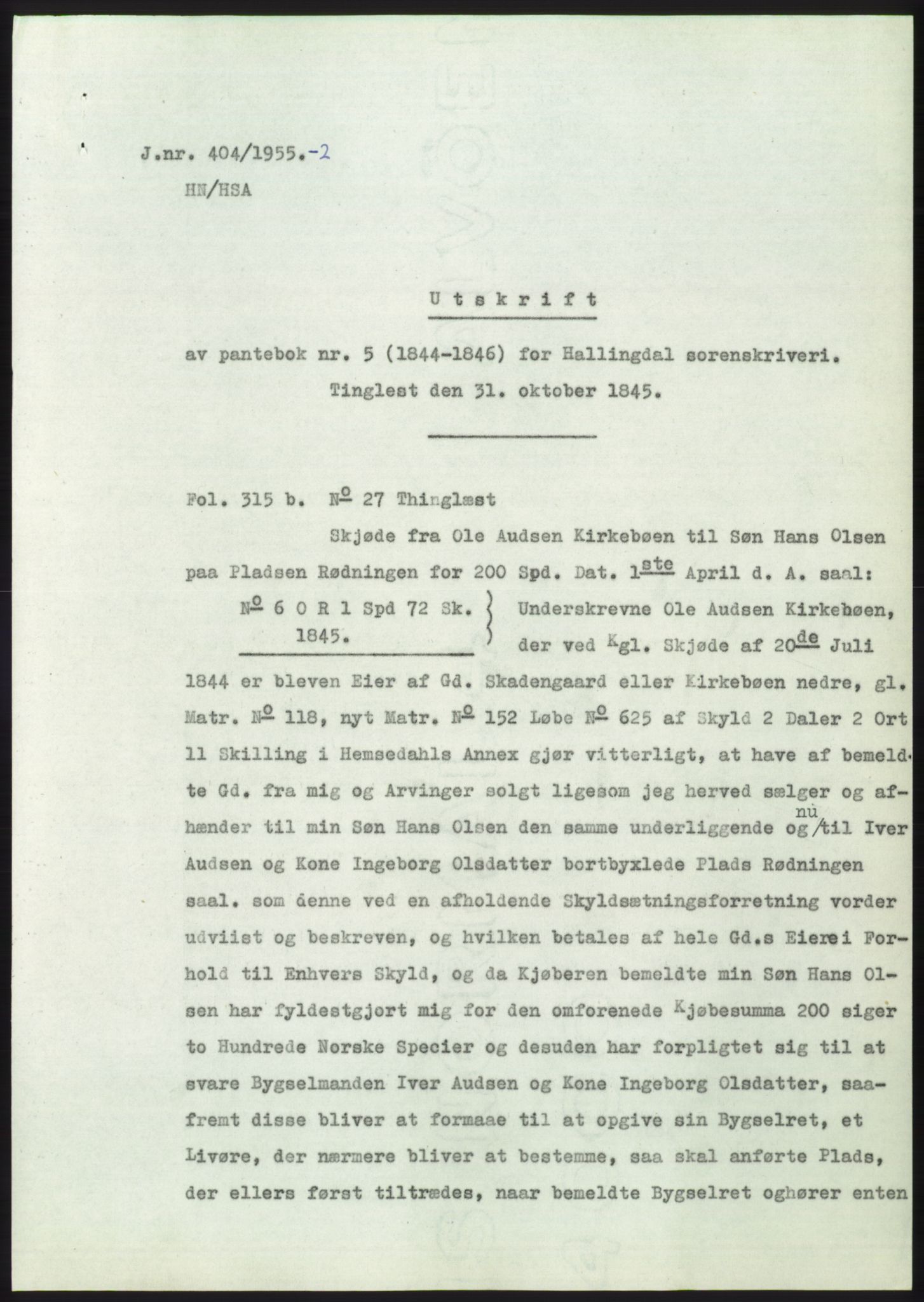 Statsarkivet i Kongsberg, SAKO/A-0001, 1955, s. 199