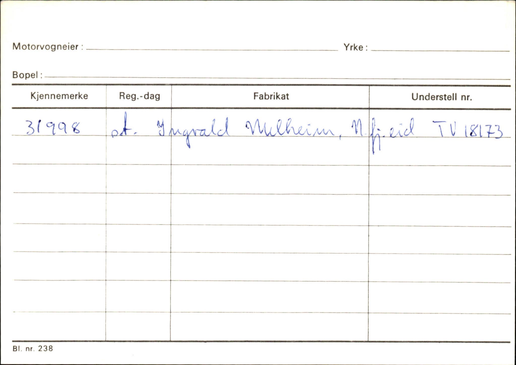 Statens vegvesen, Sogn og Fjordane vegkontor, SAB/A-5301/4/F/L0133: Eigarregister Bremanger A-Å. Gaular A-H, 1945-1975, s. 665