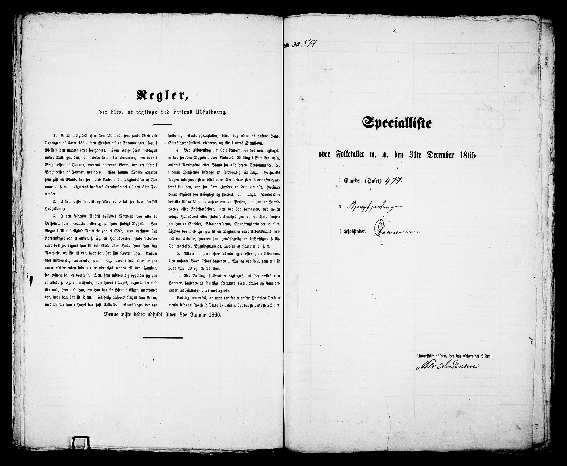 RA, Folketelling 1865 for 0602aB Bragernes prestegjeld i Drammen kjøpstad, 1865, s. 1197