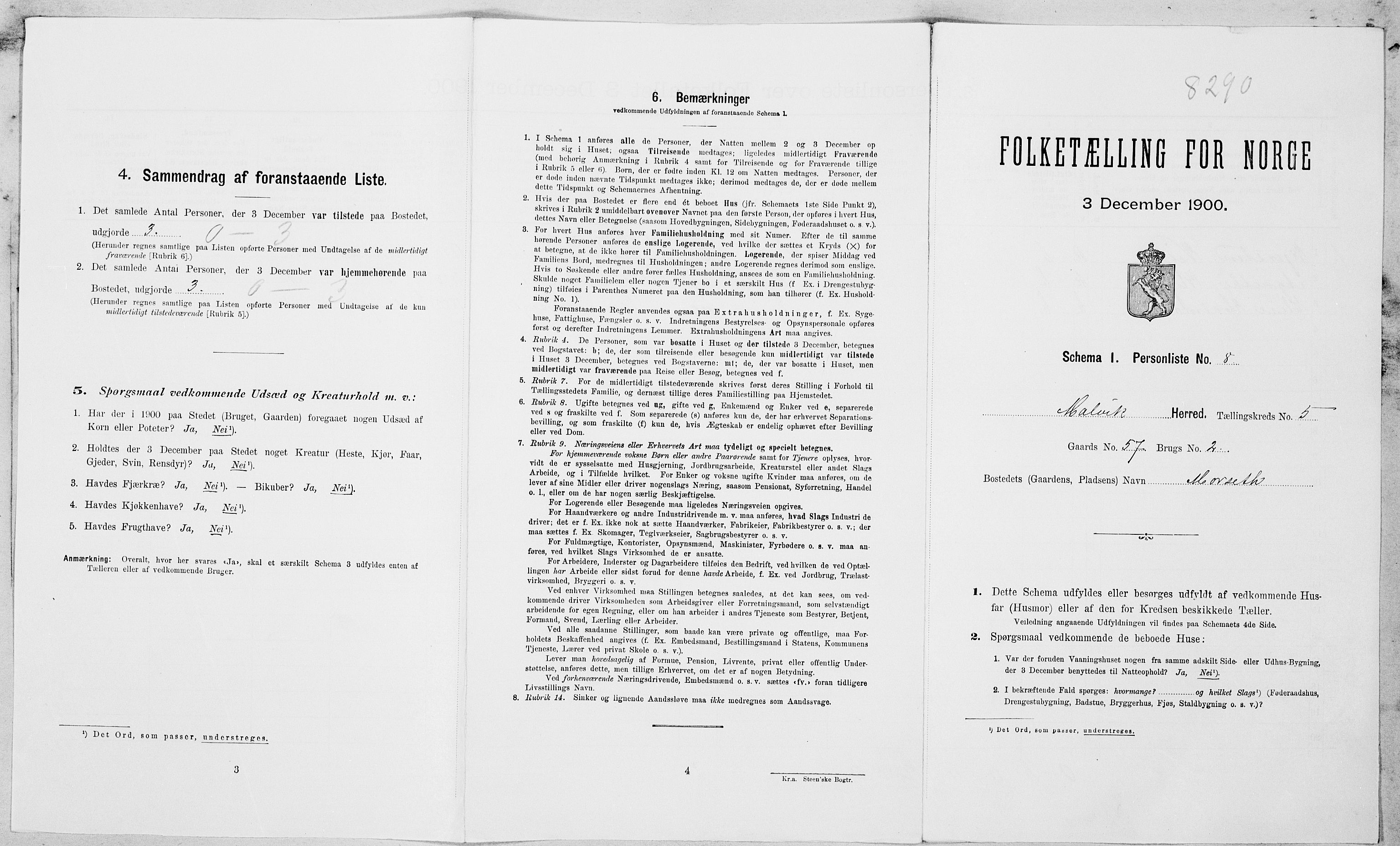 , Folketelling 1900 for 1663 Malvik herred, 1900, s. 393