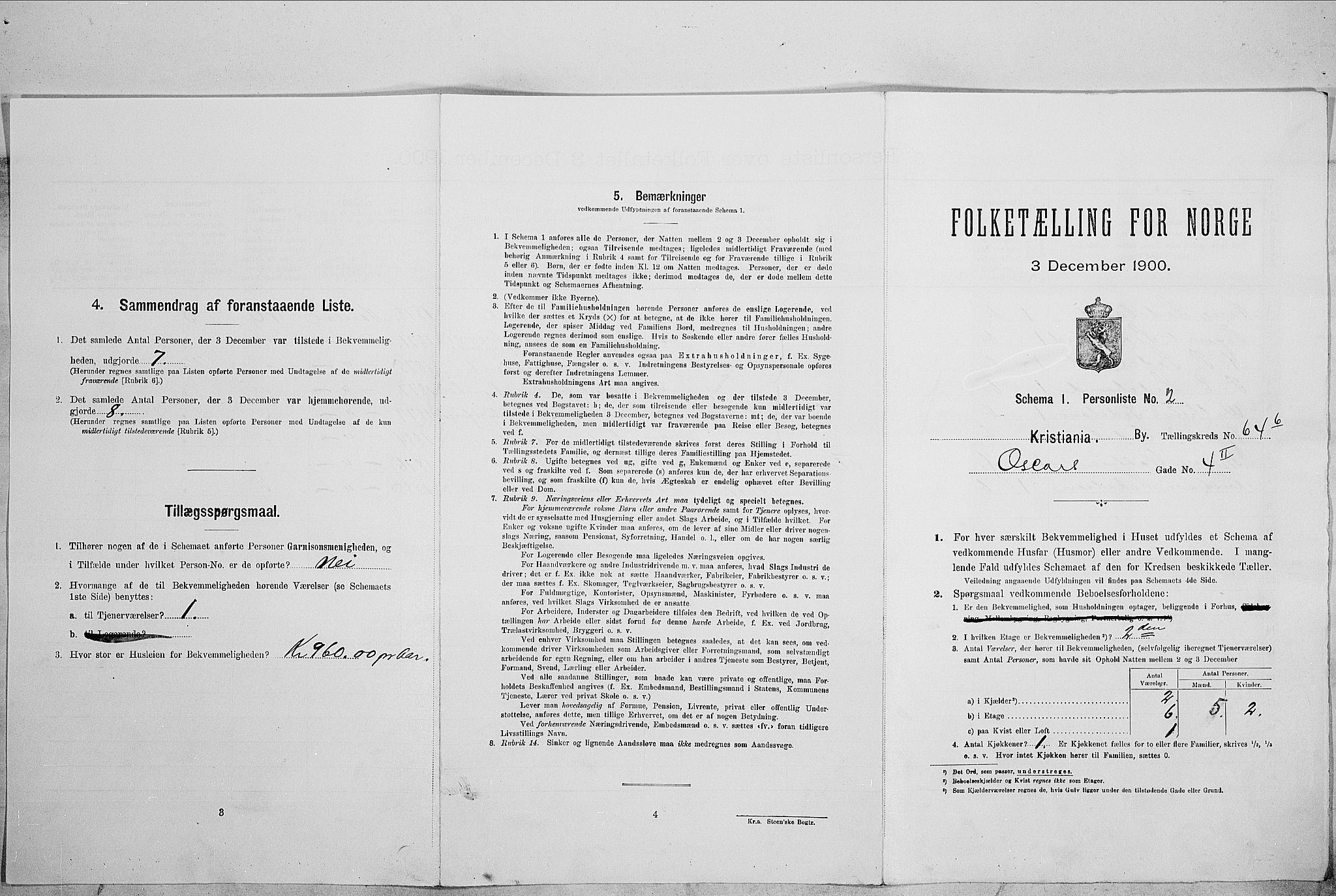 SAO, Folketelling 1900 for 0301 Kristiania kjøpstad, 1900, s. 68729