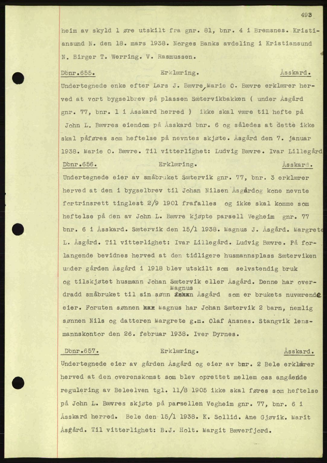 Nordmøre sorenskriveri, SAT/A-4132/1/2/2Ca: Pantebok nr. C80, 1936-1939, Dagboknr: 655/1938