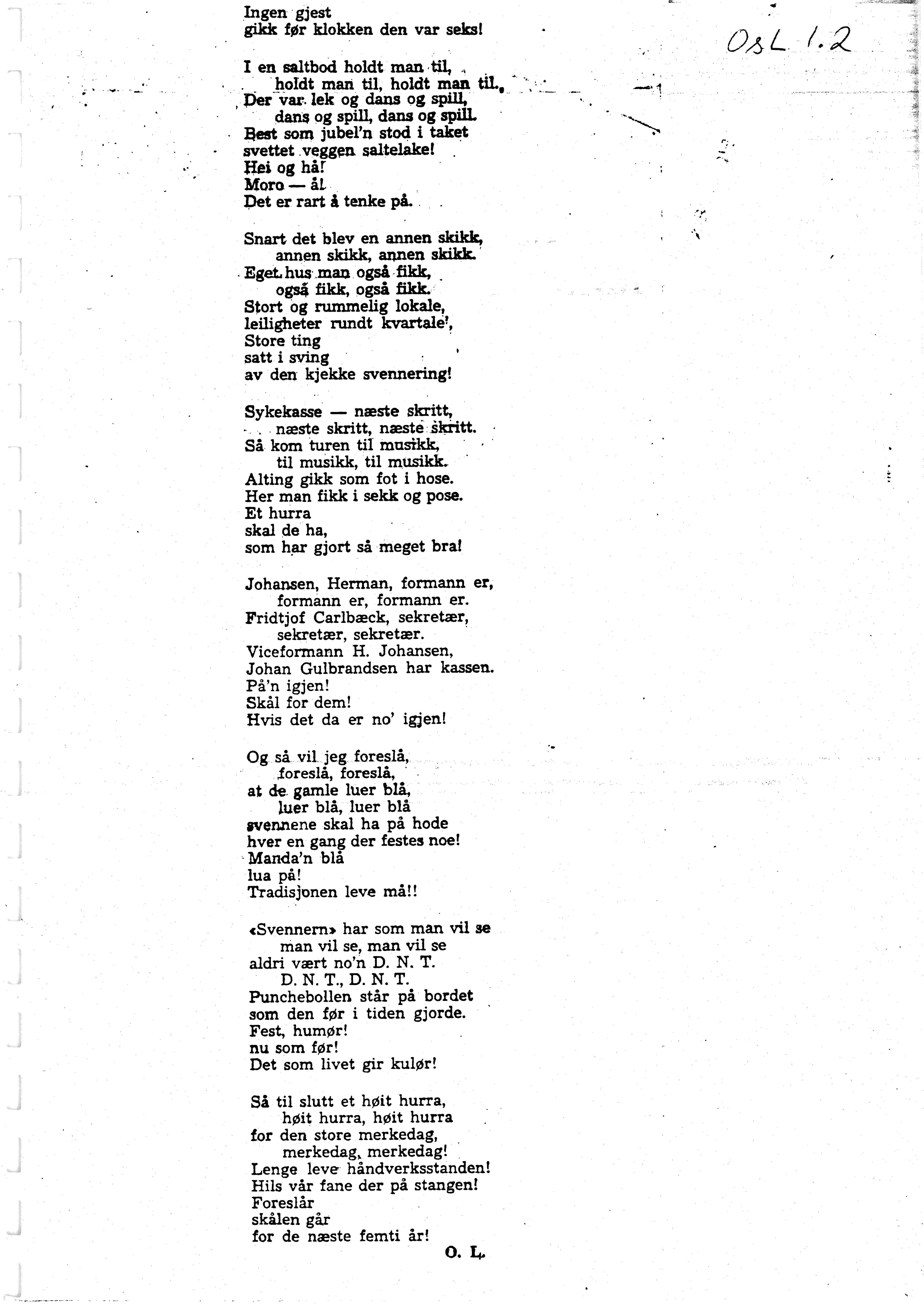 Sa 16 - Folkemusikk fra Vestfold, Gjerdesamlingen, VEMU/A-1868/H/L0002/0003: Innsamlet informasjon, kopier / 4a Diverse viser og noter.  Barneleker og viser