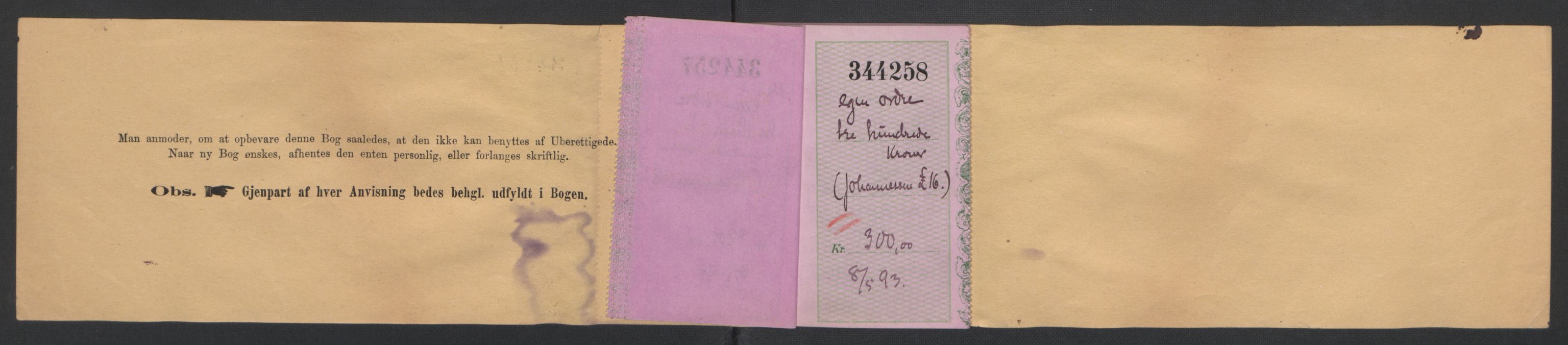 Arbeidskomitéen for Fridtjof Nansens polarekspedisjon, AV/RA-PA-0061/R/L0007/0003: Regnskap / Creditbankens conto couranter vedk. polarekspedisjon, 1891-1897, s. 11