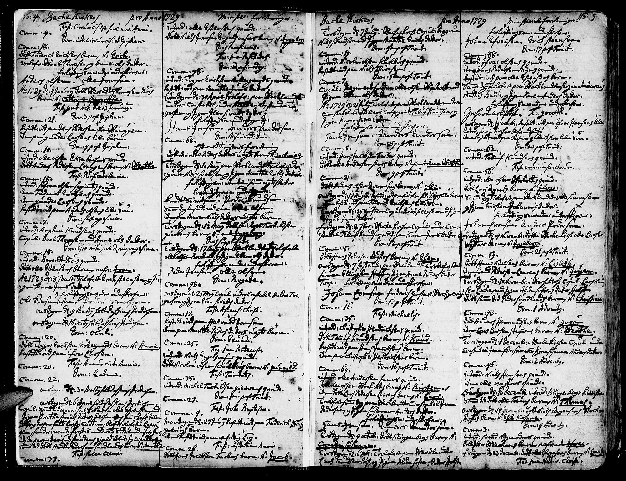 Ministerialprotokoller, klokkerbøker og fødselsregistre - Sør-Trøndelag, AV/SAT-A-1456/606/L0276: Ministerialbok nr. 606A01 /2, 1727-1779, s. 4-5