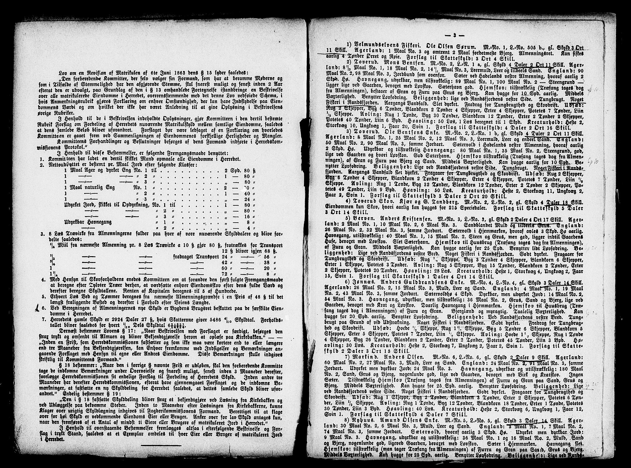 Matrikkelrevisjonen av 1863, AV/RA-S-1530/F/Fe/L0083: Gran (Brandbu), 1863, s. 2-3