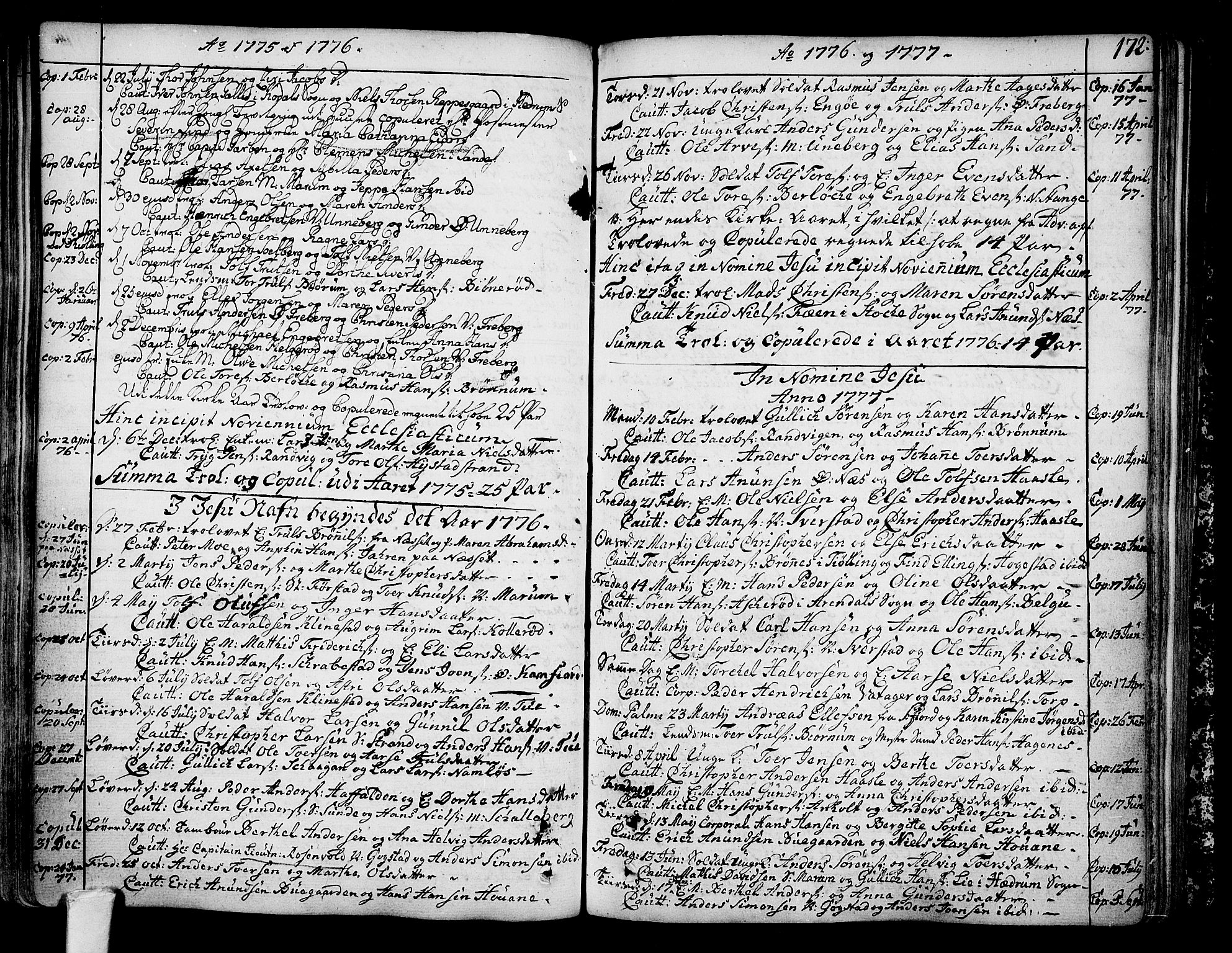 Sandar kirkebøker, AV/SAKO-A-243/F/Fa/L0002: Ministerialbok nr. 2, 1733-1788, s. 172