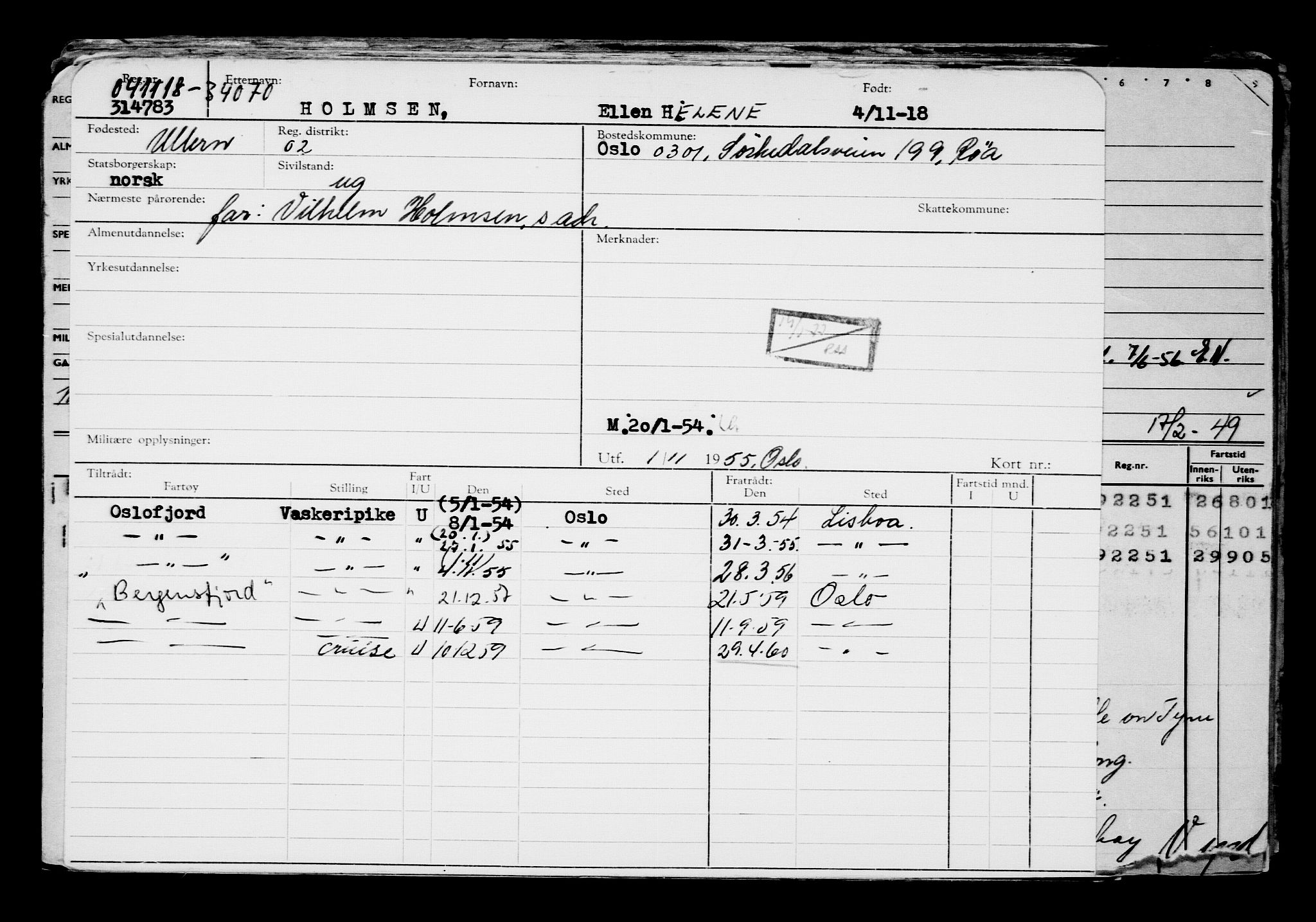 Direktoratet for sjømenn, AV/RA-S-3545/G/Gb/L0163: Hovedkort, 1918, s. 708