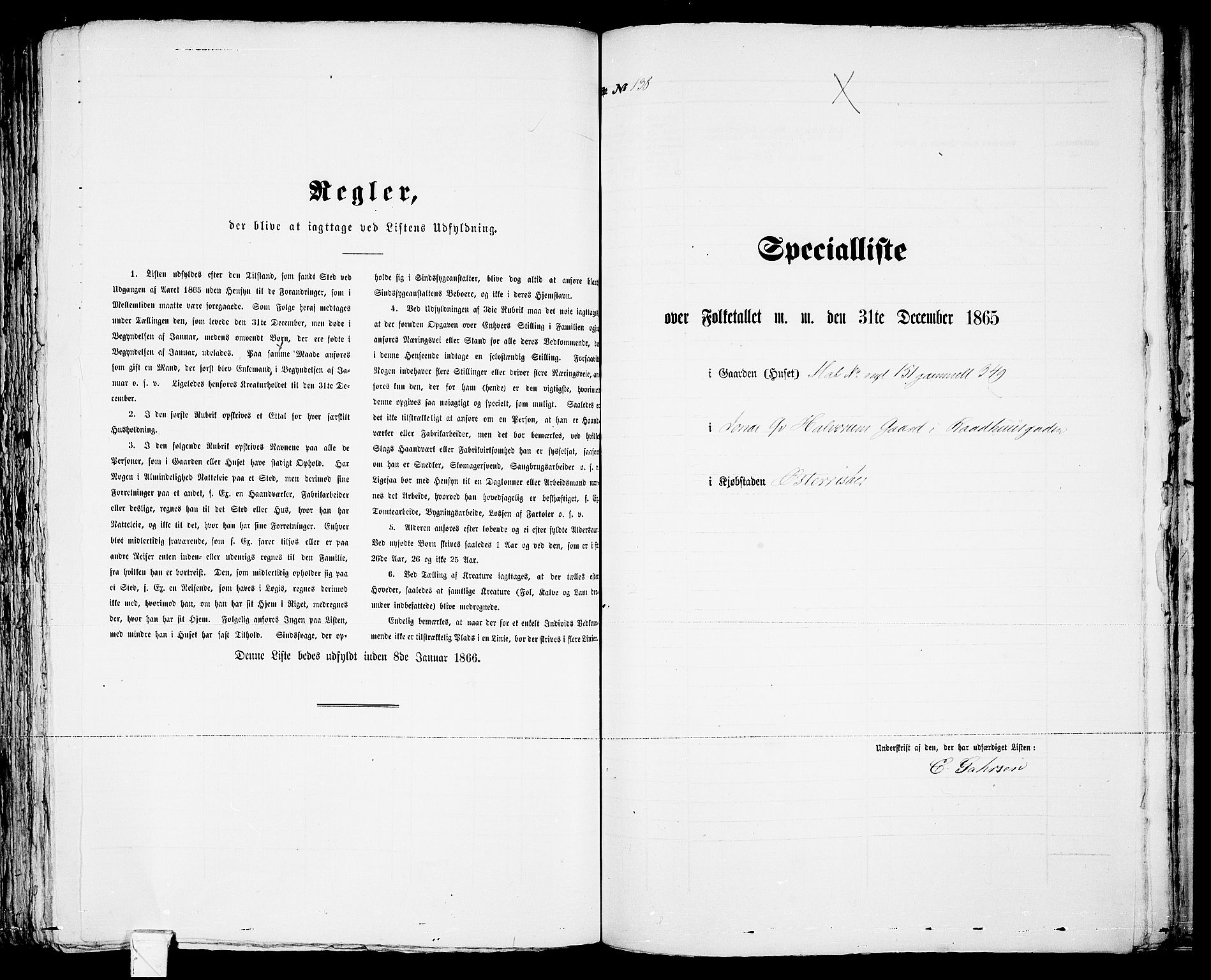 RA, Folketelling 1865 for 0901B Risør prestegjeld, Risør kjøpstad, 1865, s. 284