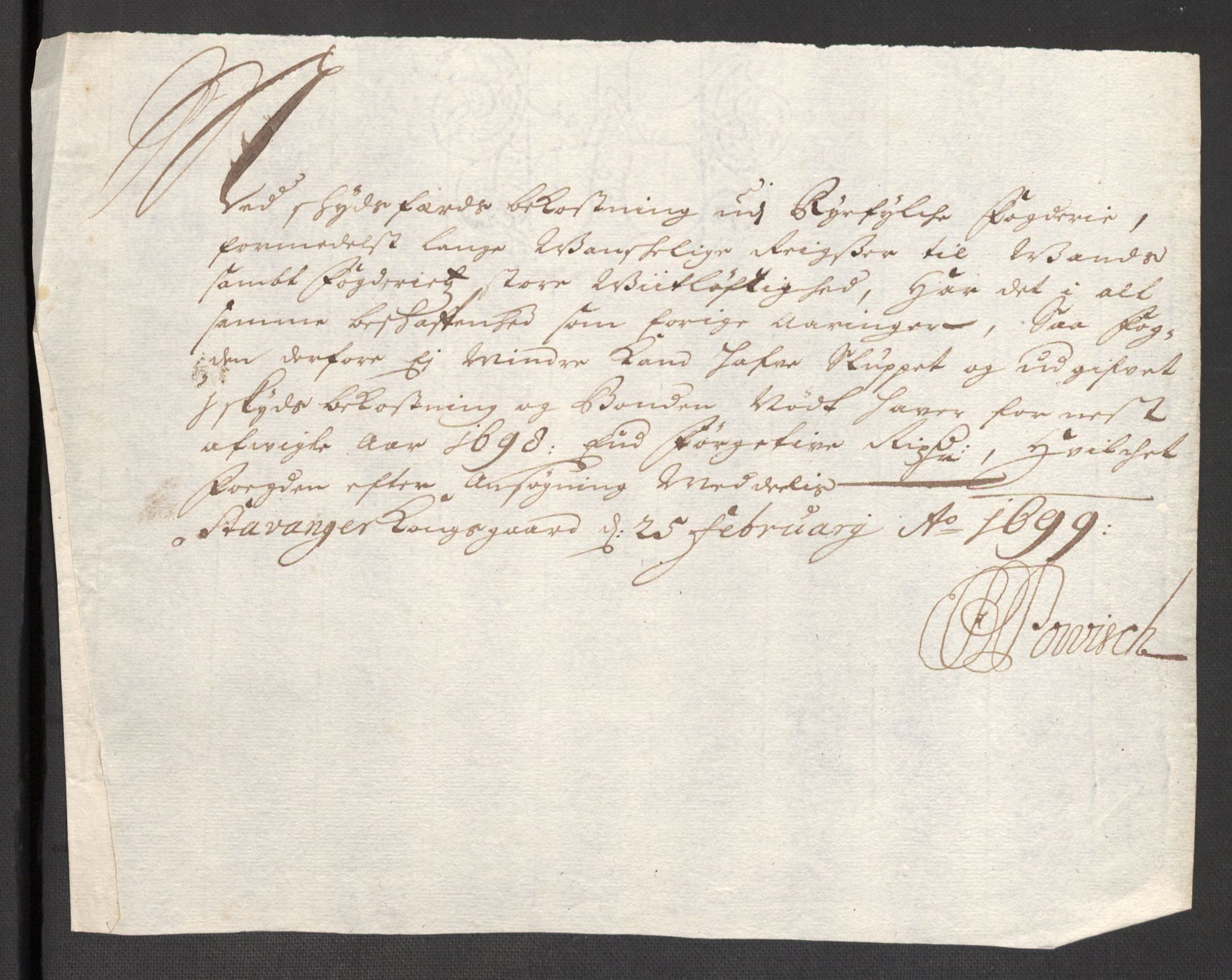 Rentekammeret inntil 1814, Reviderte regnskaper, Fogderegnskap, RA/EA-4092/R47/L2858: Fogderegnskap Ryfylke, 1697-1700, s. 244