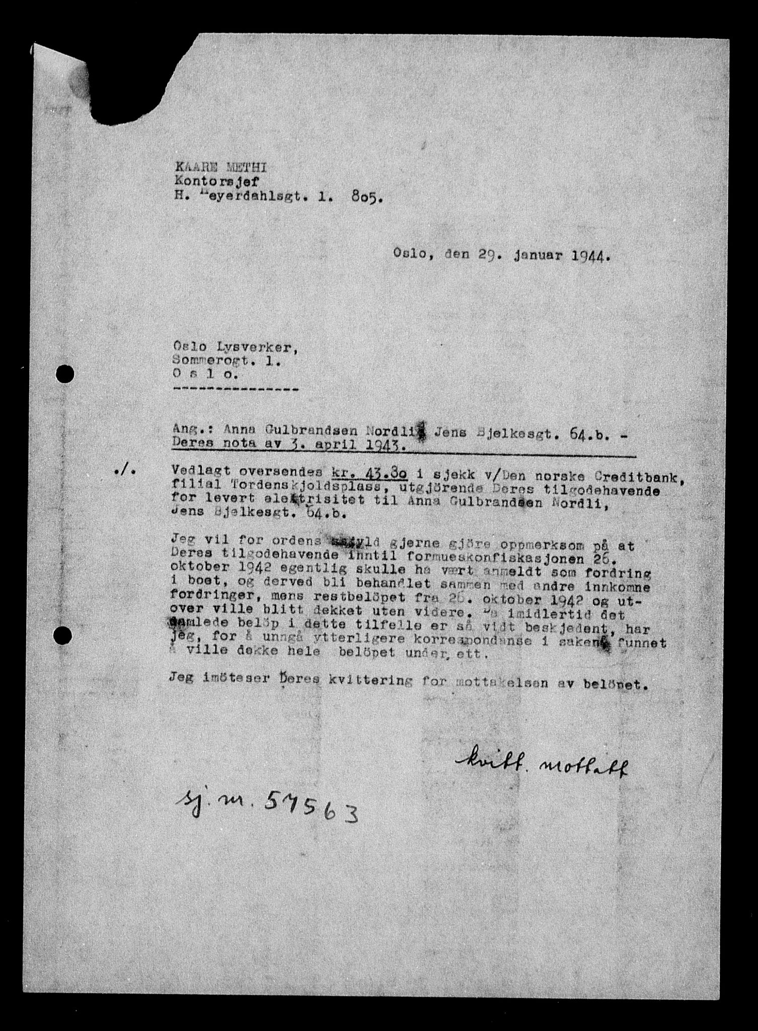 Justisdepartementet, Tilbakeføringskontoret for inndratte formuer, AV/RA-S-1564/H/Hc/Hcc/L0967: --, 1945-1947, s. 478