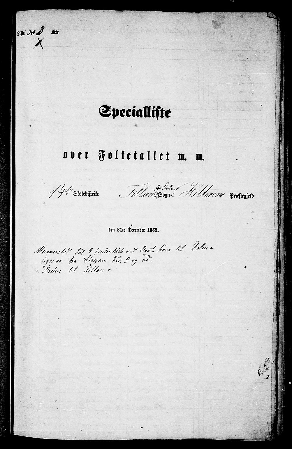 RA, Folketelling 1865 for 1617P Hitra prestegjeld, 1865, s. 49