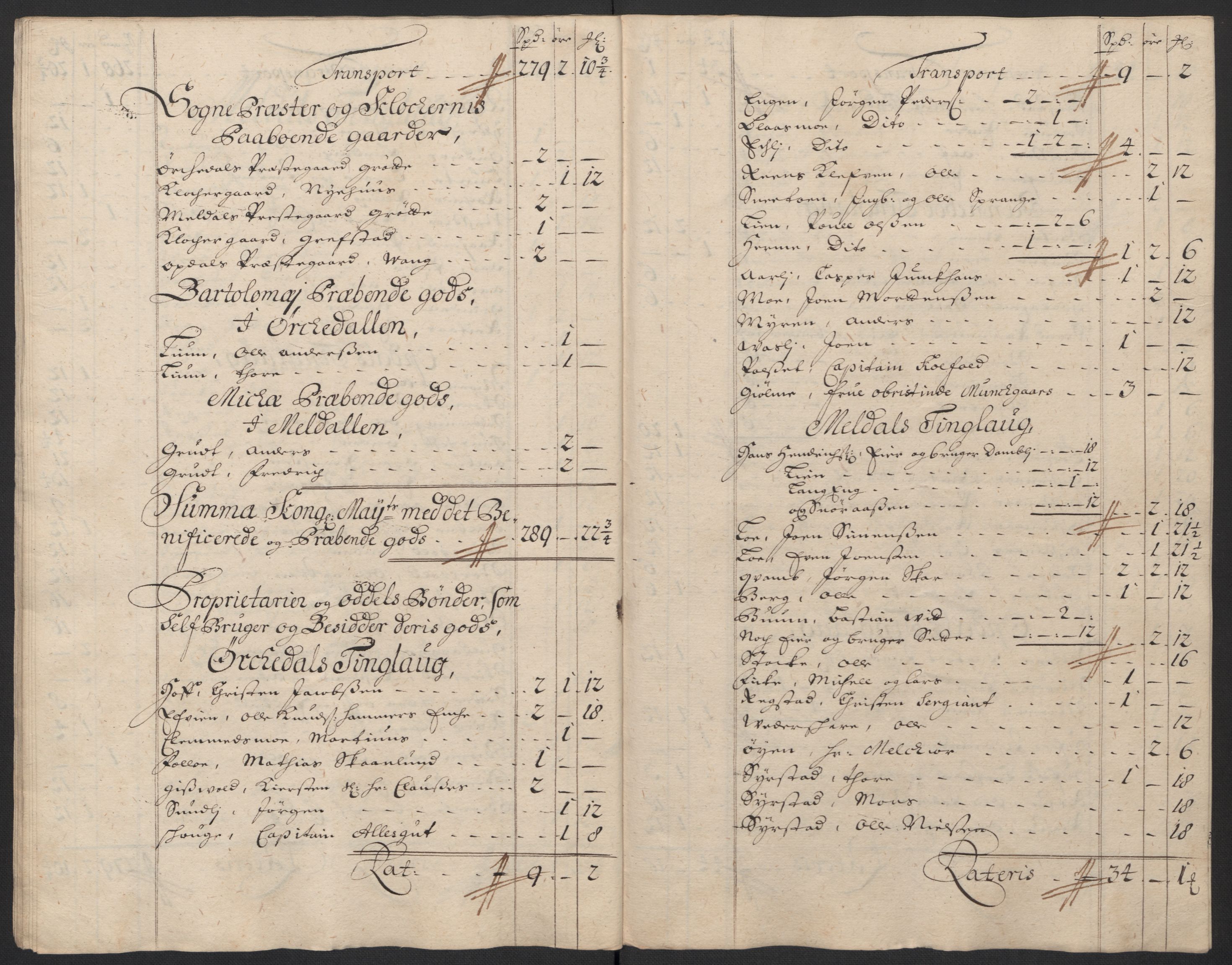 Rentekammeret inntil 1814, Reviderte regnskaper, Fogderegnskap, AV/RA-EA-4092/R60/L3955: Fogderegnskap Orkdal og Gauldal, 1705, s. 233