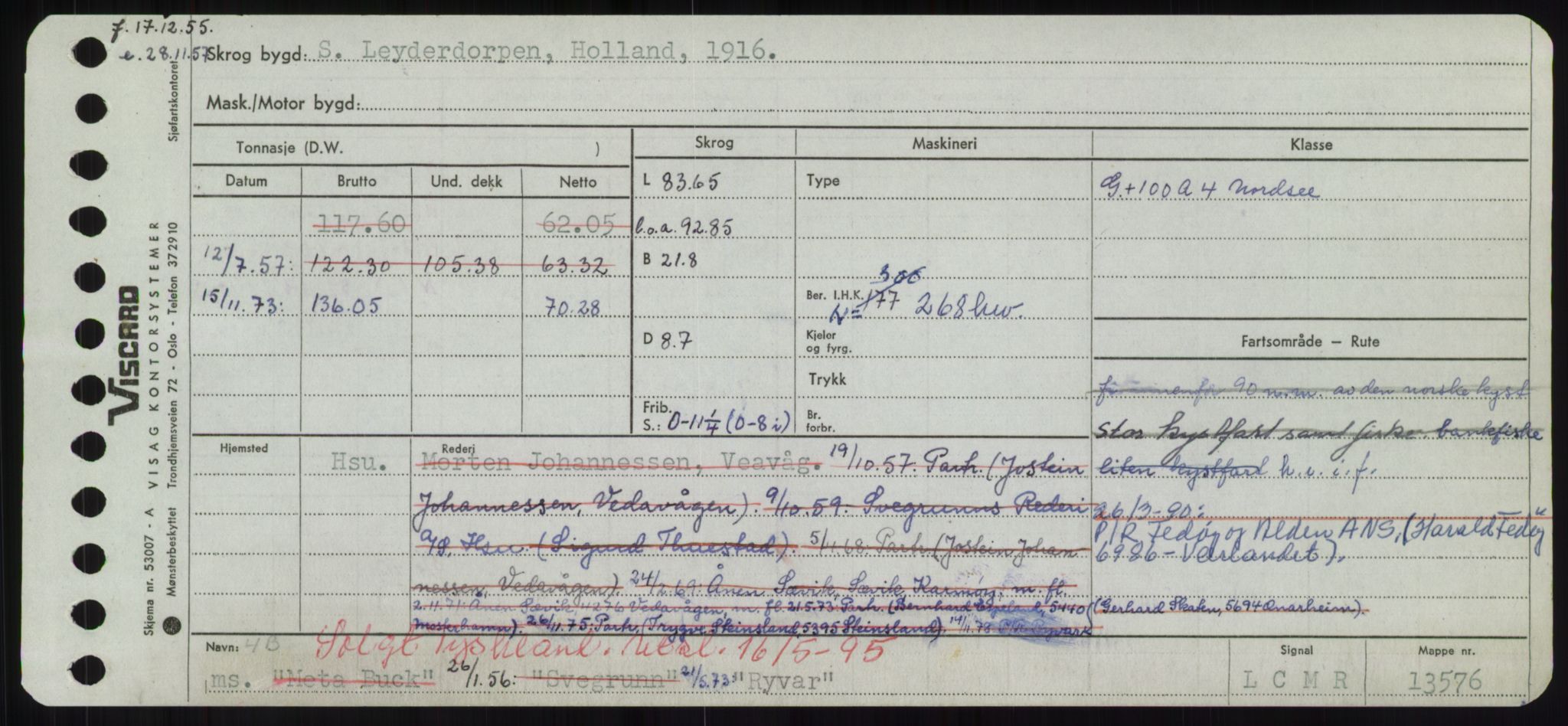 Sjøfartsdirektoratet med forløpere, Skipsmålingen, RA/S-1627/H/Hd/L0031: Fartøy, Rju-Sam, s. 425