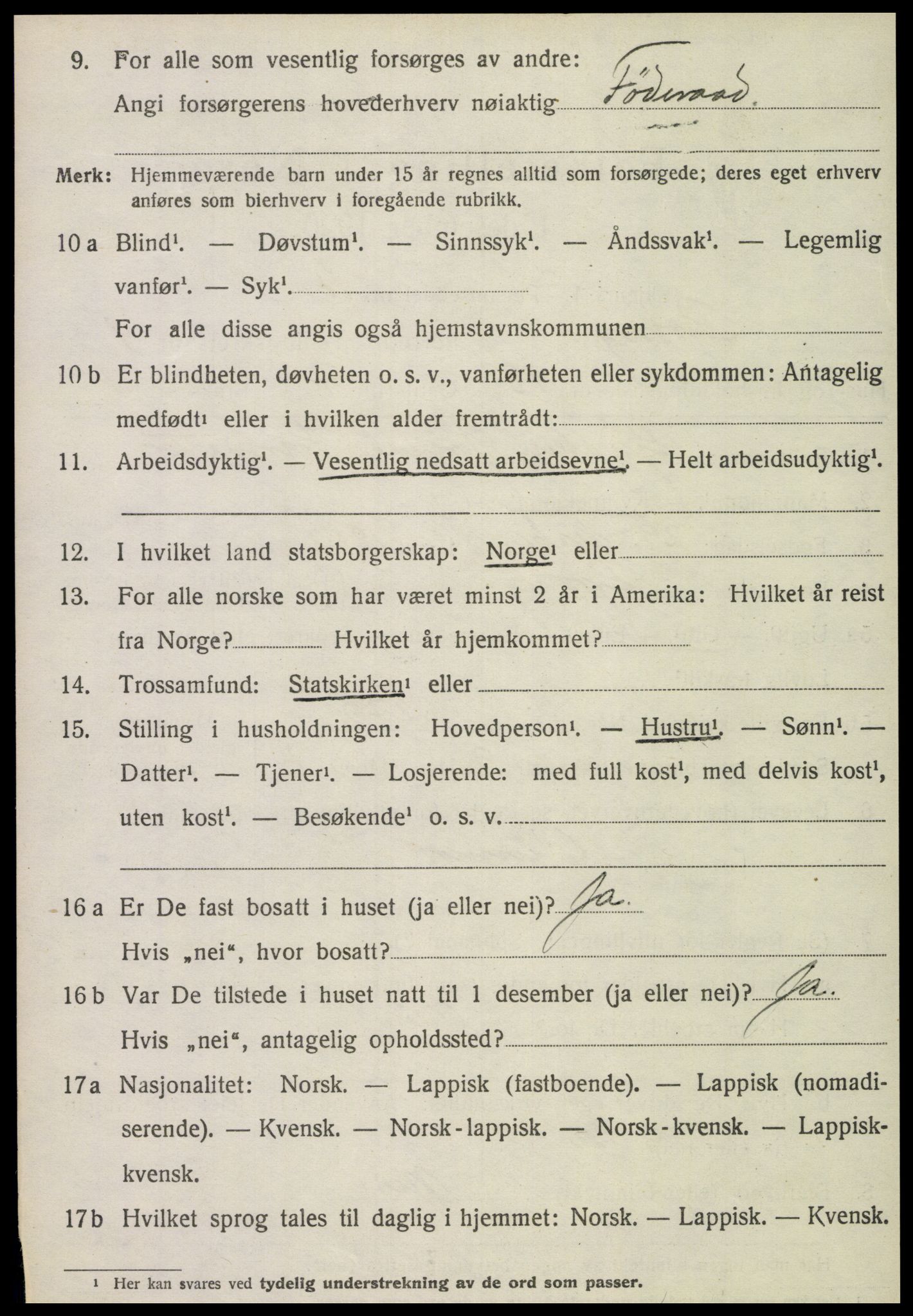 SAT, Folketelling 1920 for 1742 Grong herred, 1920, s. 1268