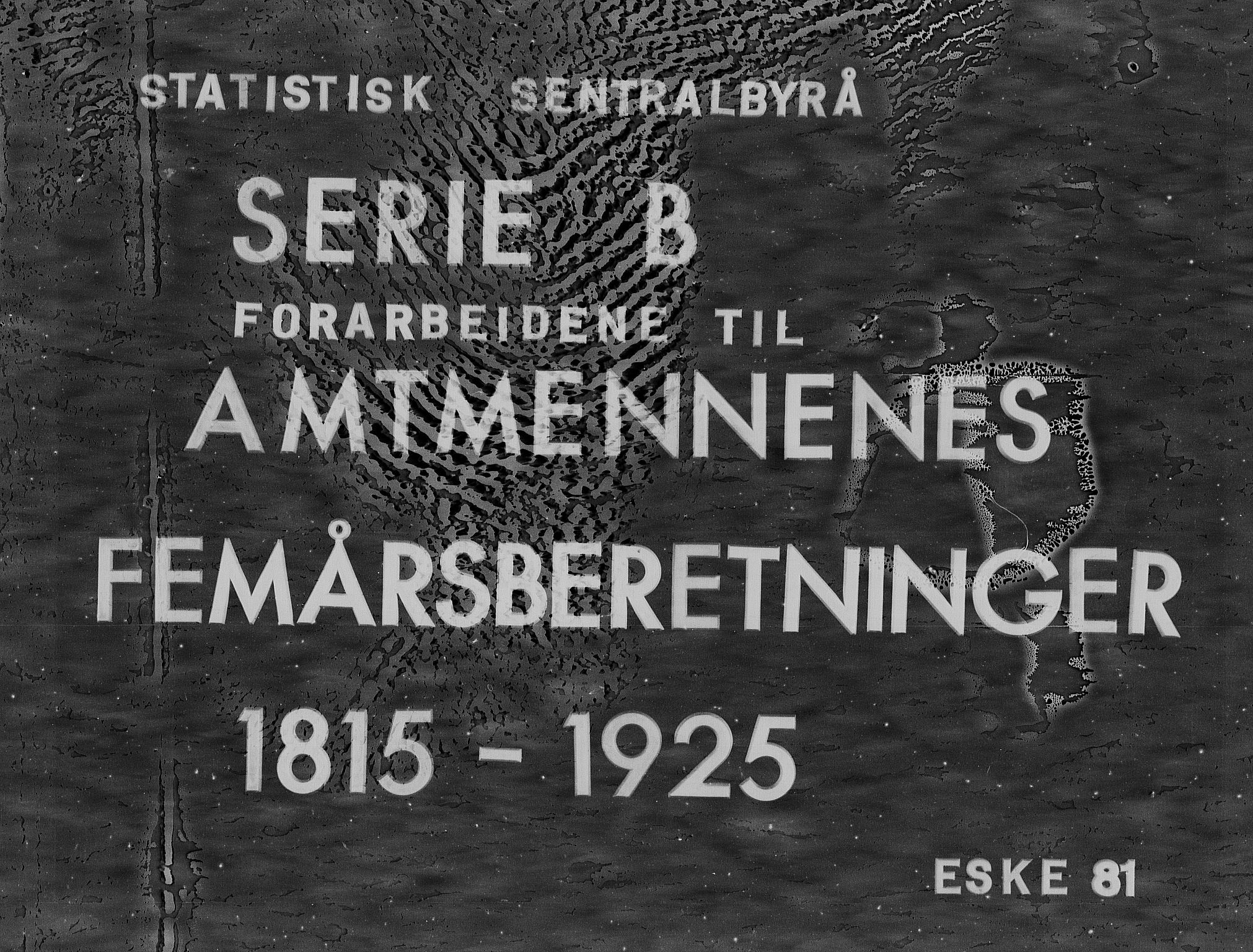 Statistisk sentralbyrå, Næringsøkonomiske emner, Generelt - Amtmennenes femårsberetninger, RA/S-2233/F/Fa/L0081: --, 1891-1895, s. 1