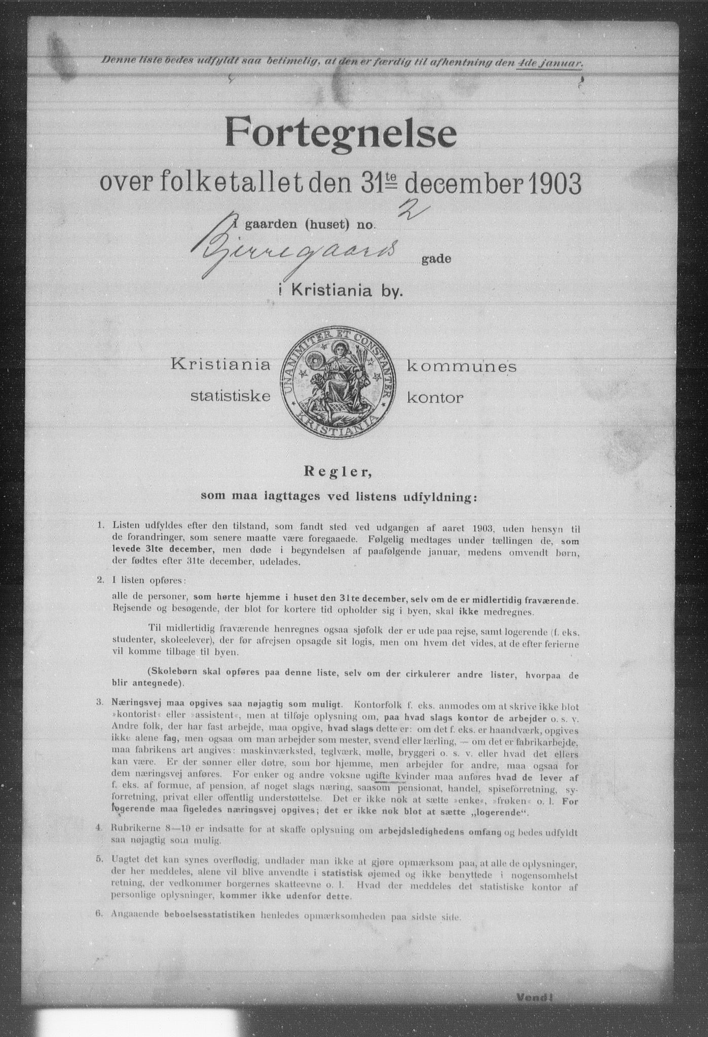 OBA, Kommunal folketelling 31.12.1903 for Kristiania kjøpstad, 1903, s. 1270