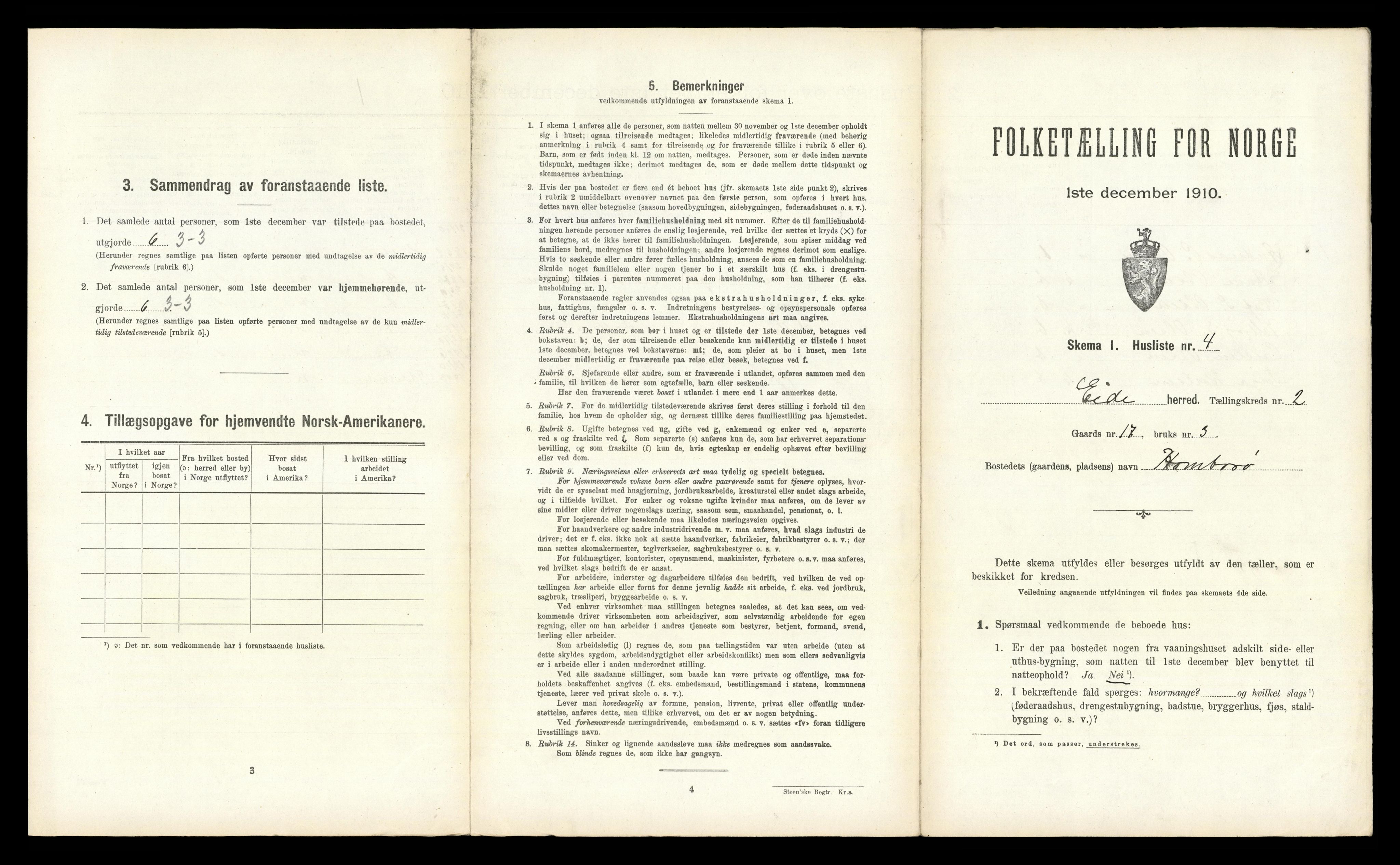 RA, Folketelling 1910 for 0925 Eide herred, 1910, s. 161