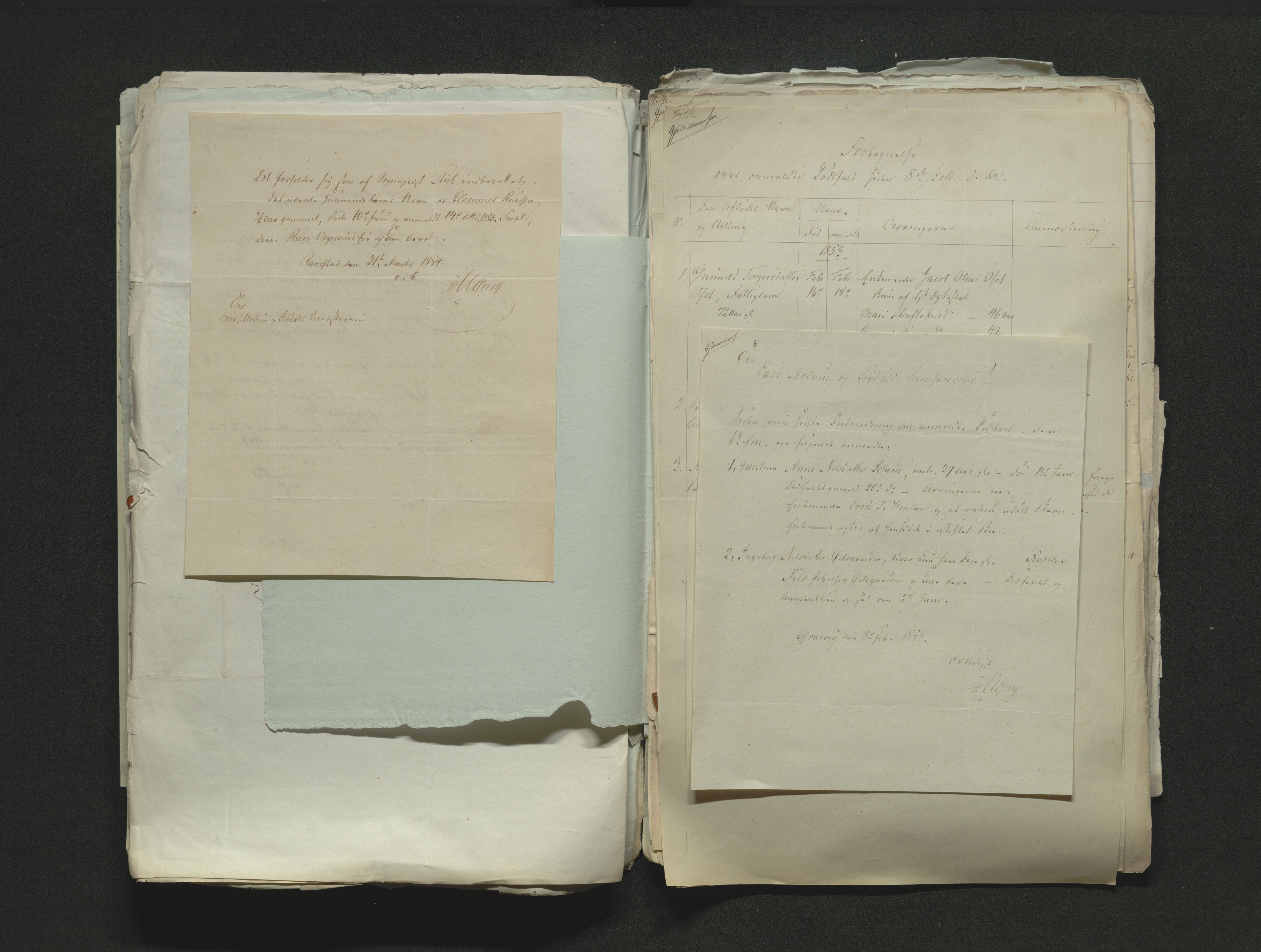 Eiker, Modum og Sigdal sorenskriveri, AV/SAKO-A-123/H/Ha/Hab/L0008: Dødsfallsmeldinger, 1850-1853