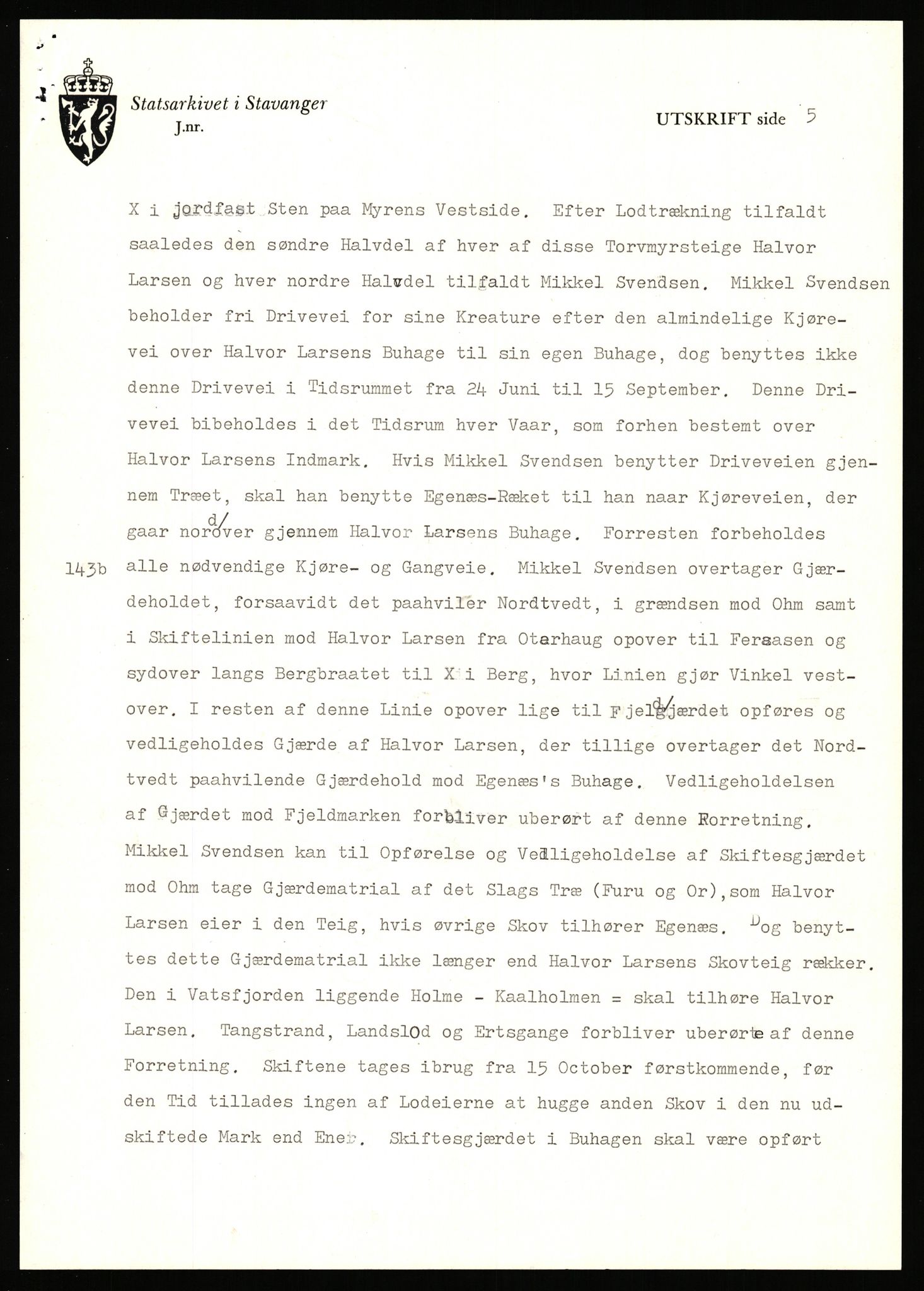 Statsarkivet i Stavanger, AV/SAST-A-101971/03/Y/Yj/L0063: Avskrifter sortert etter gårdsnavn: Nordbraud - Nordvik, 1750-1930, s. 503