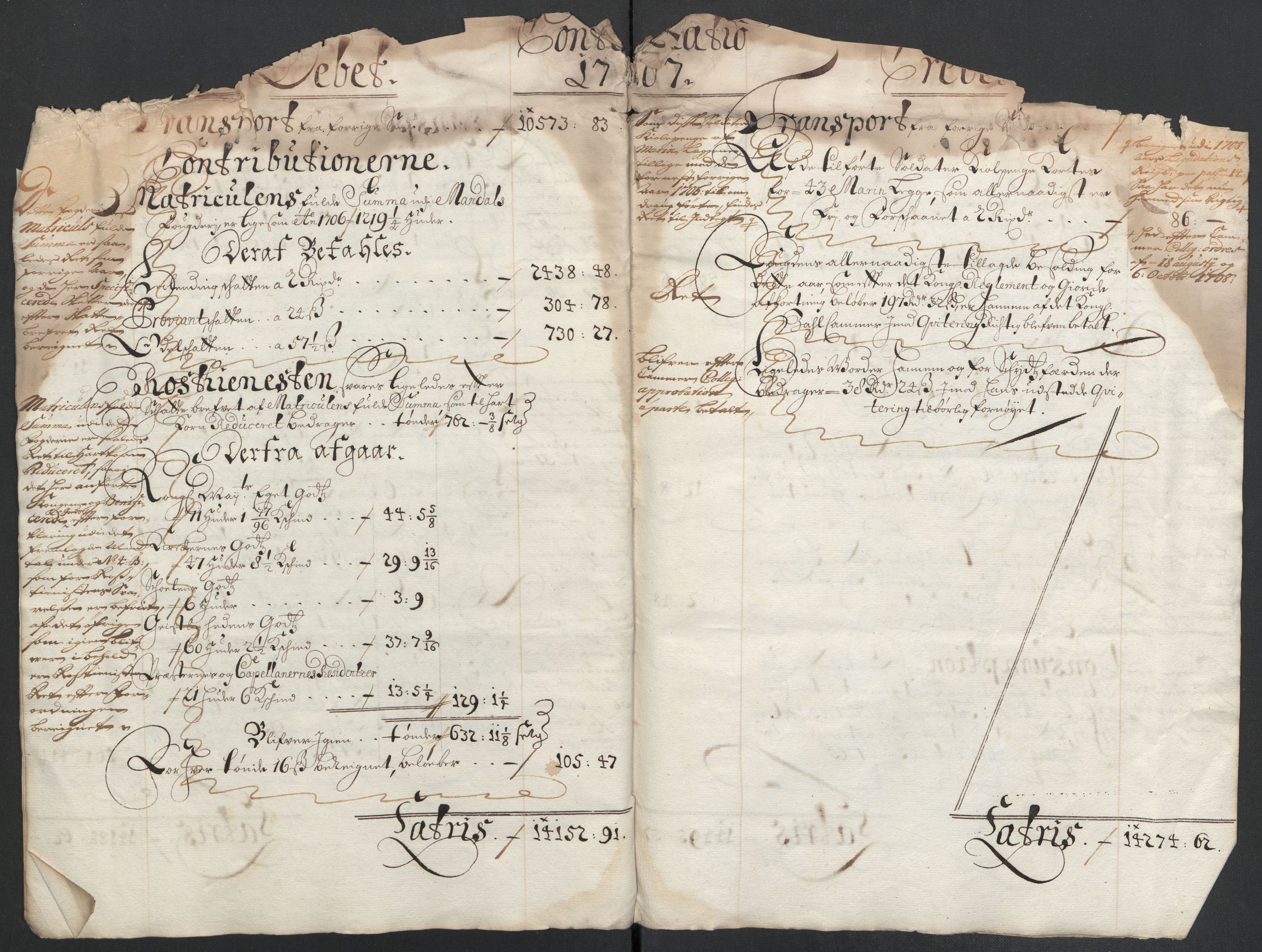 Rentekammeret inntil 1814, Reviderte regnskaper, Fogderegnskap, AV/RA-EA-4092/R43/L2551: Fogderegnskap Lista og Mandal, 1705-1709, s. 418