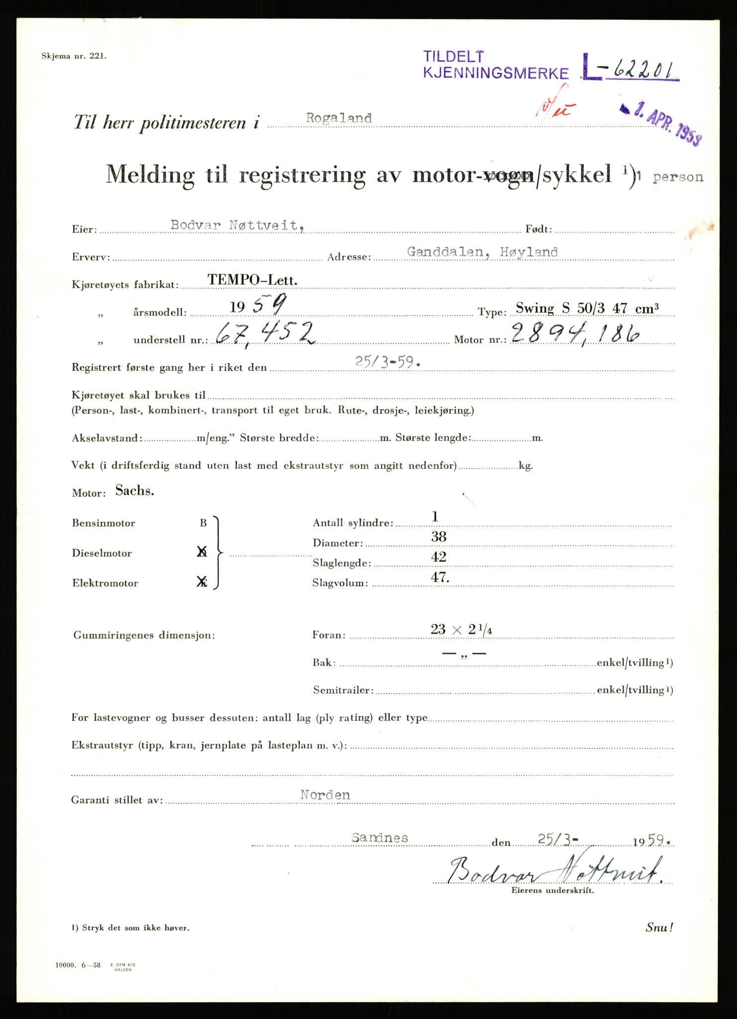 Stavanger trafikkstasjon, AV/SAST-A-101942/0/F/L0062: L-62000 - L-62699, 1930-1971, s. 691