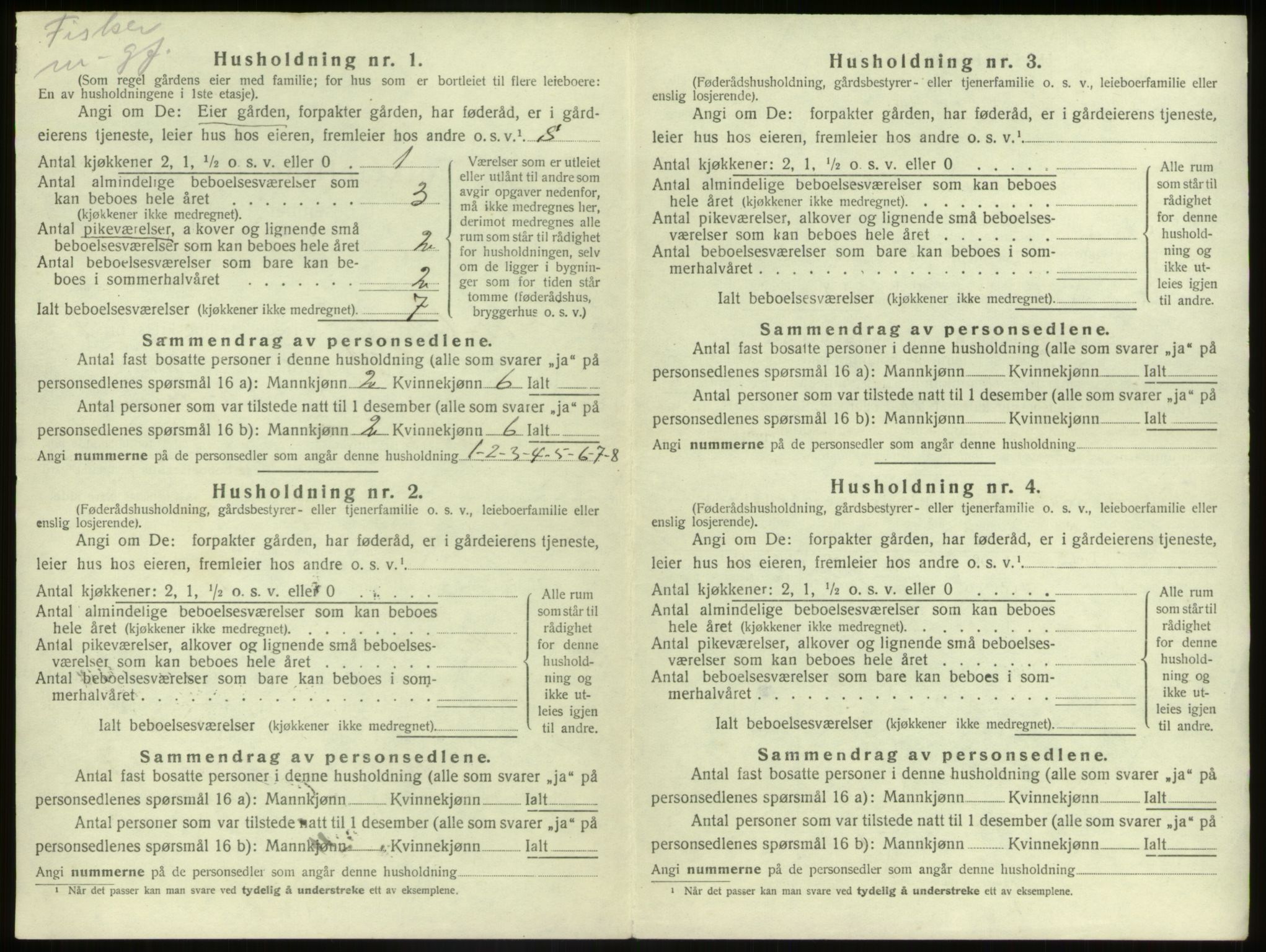 SAB, Folketelling 1920 for 1439 Sør-Vågsøy herred, 1920, s. 301