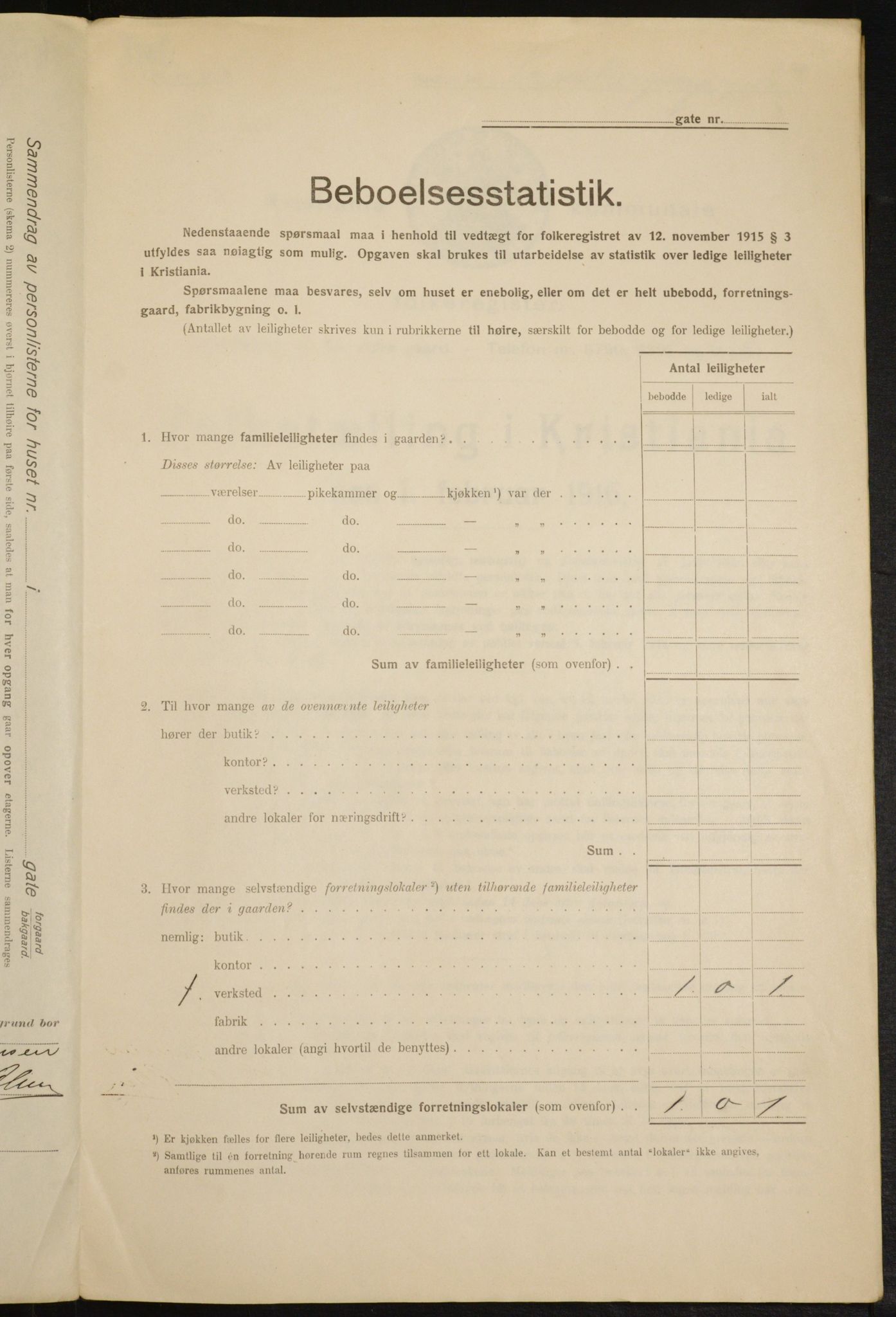 OBA, Kommunal folketelling 1.2.1916 for Kristiania, 1916, s. 100413