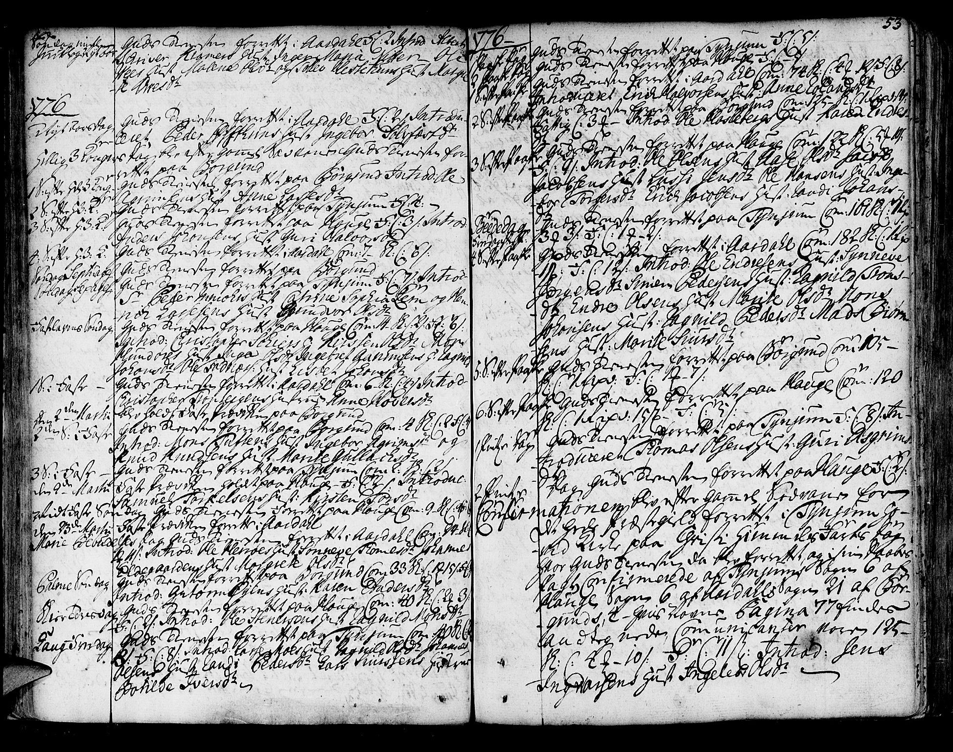Lærdal sokneprestembete, SAB/A-81201: Ministerialbok nr. A 2, 1752-1782, s. 53