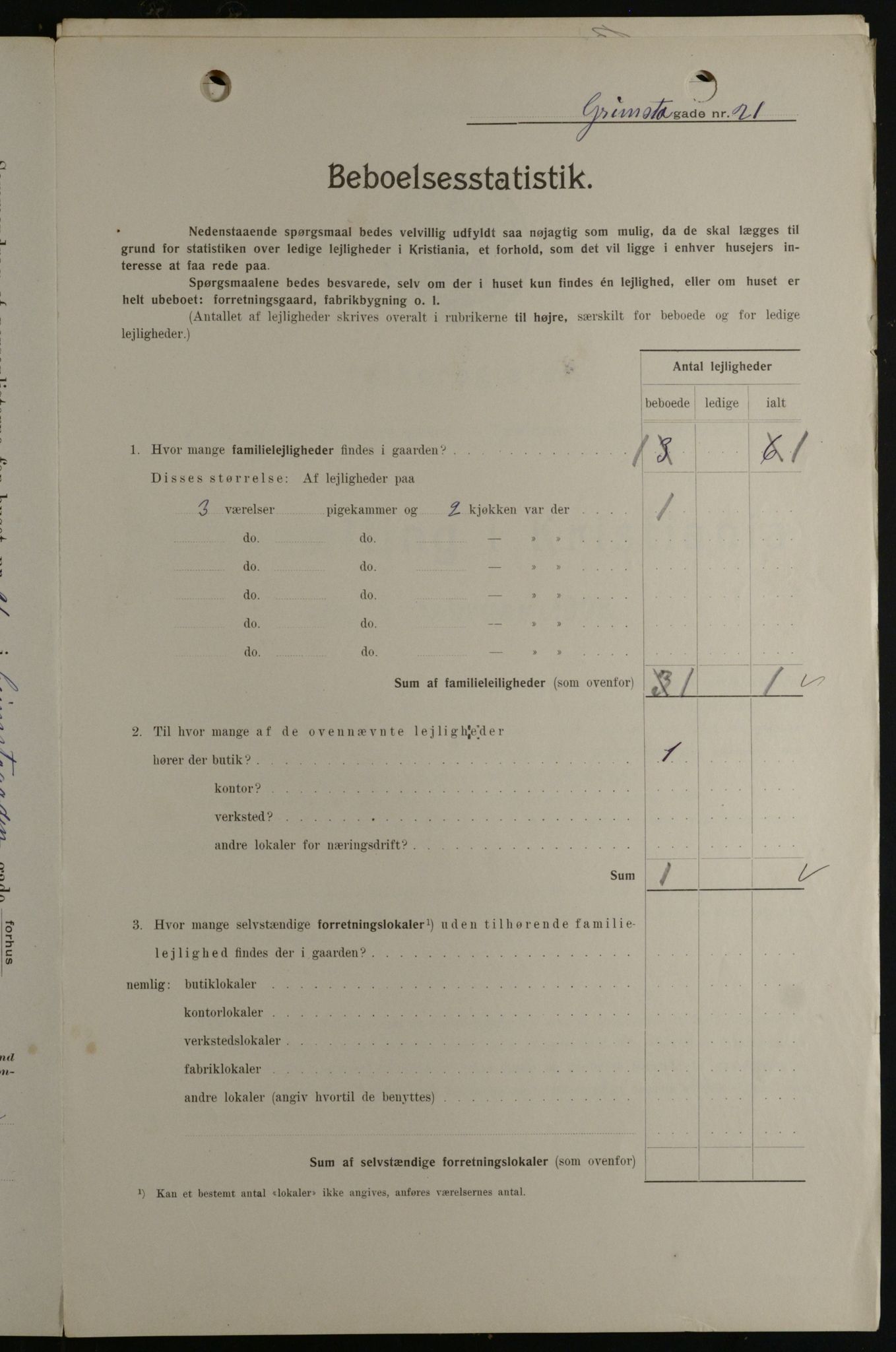 OBA, Kommunal folketelling 1.2.1908 for Kristiania kjøpstad, 1908, s. 27070