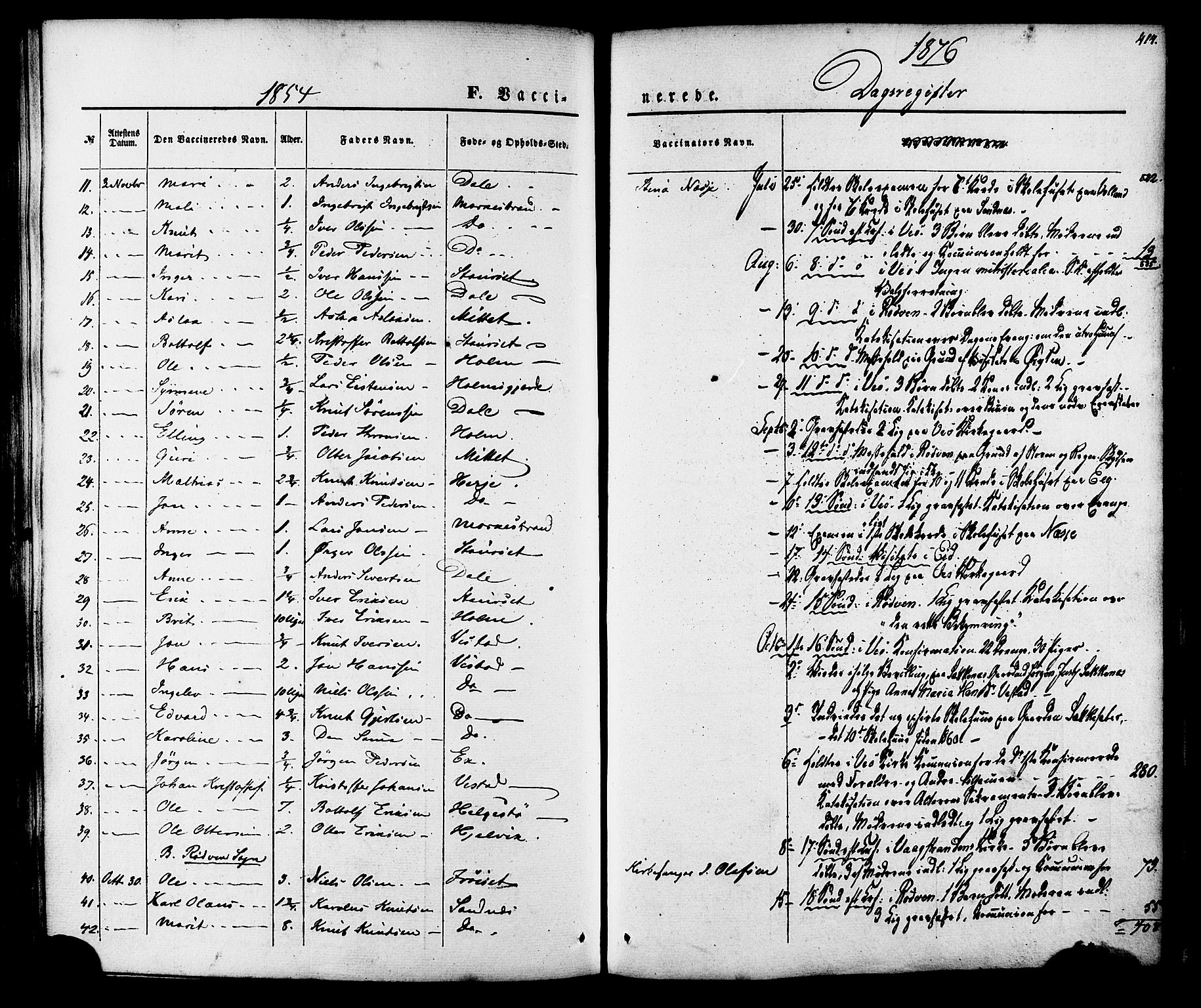 Ministerialprotokoller, klokkerbøker og fødselsregistre - Møre og Romsdal, AV/SAT-A-1454/547/L0603: Ministerialbok nr. 547A05, 1846-1877, s. 414