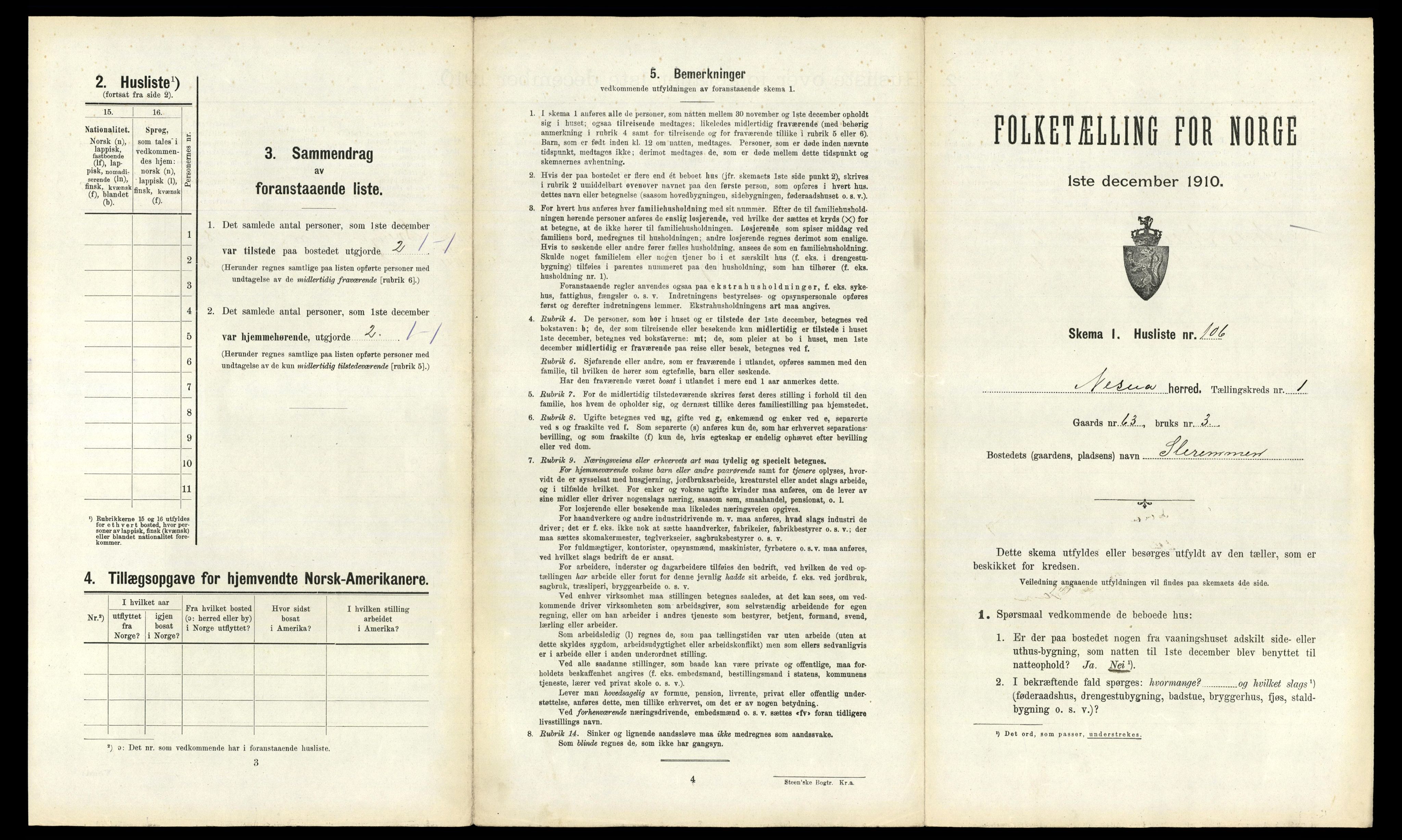 RA, Folketelling 1910 for 1828 Nesna herred, 1910, s. 258