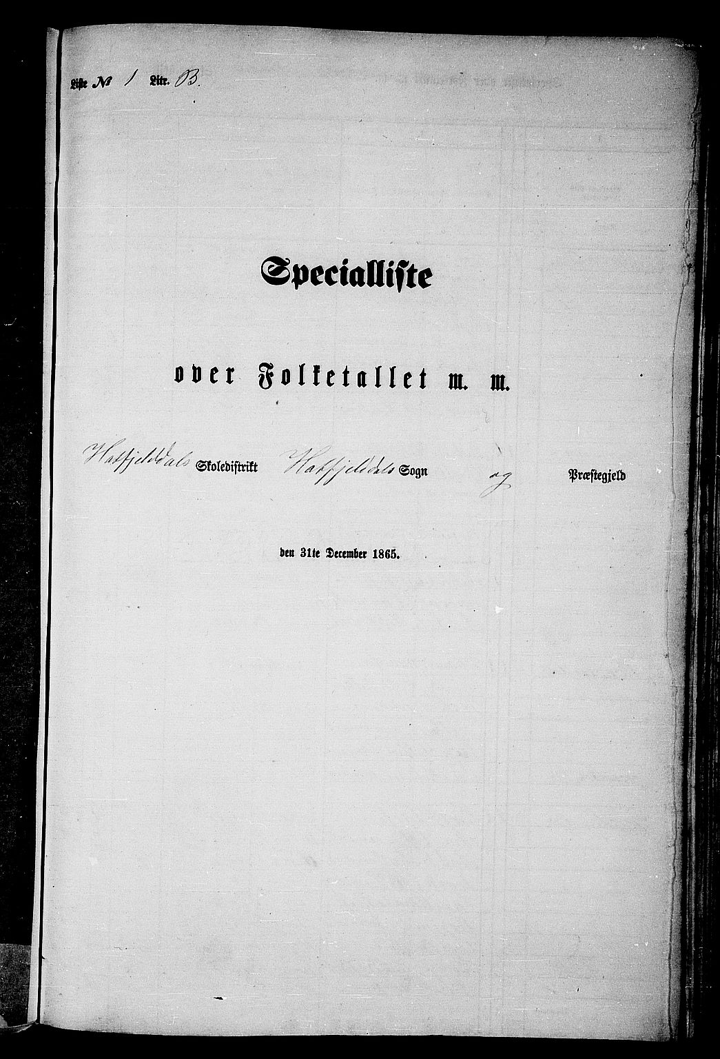 RA, Folketelling 1865 for 1826P Hattfjelldal prestegjeld, 1865, s. 13