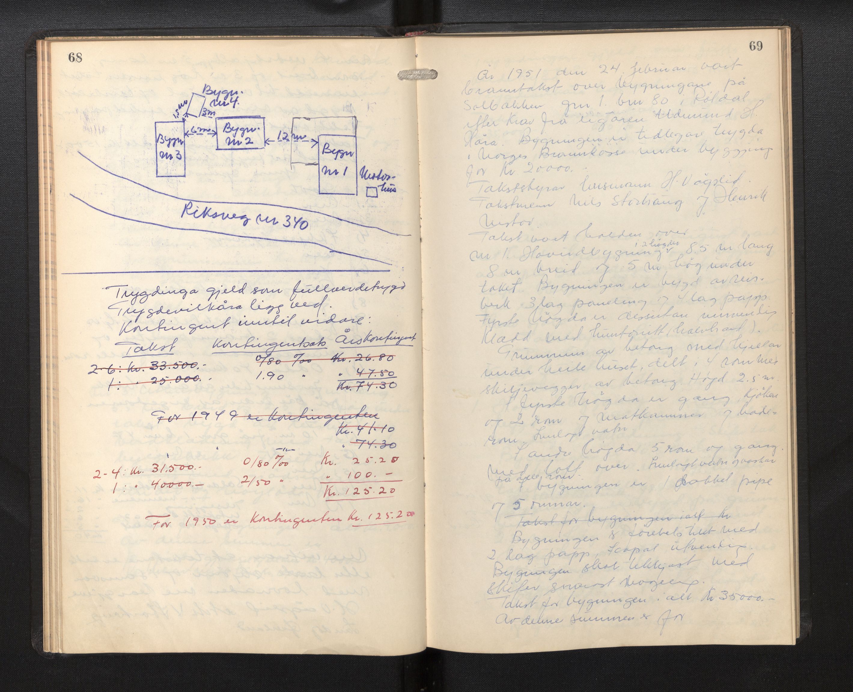 Lensmannen i Røldal, AV/SAB-A-34501/0012/L0001: Branntakstprotokoll, 1937-1955, s. 68-69
